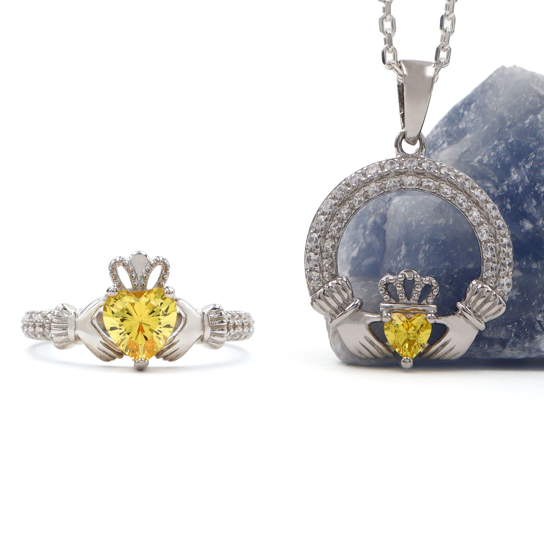 Claddagh Birthstone Gift set