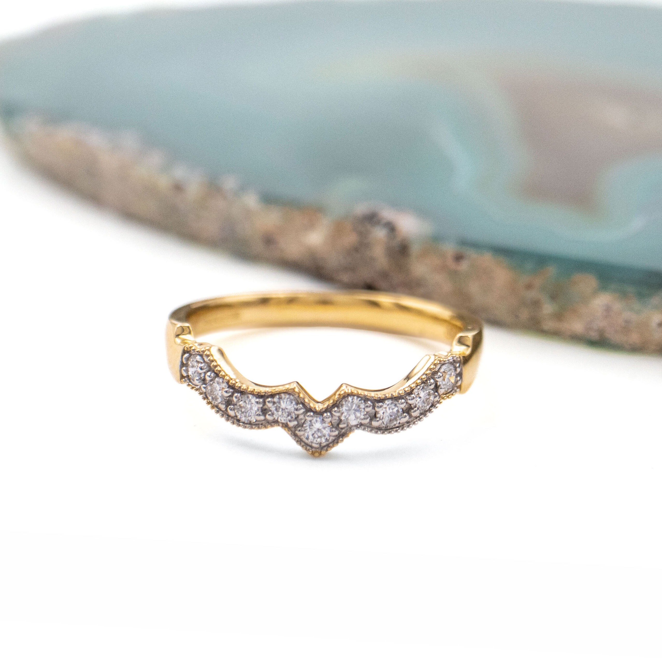 Fitted Lab Diamond Wedding band