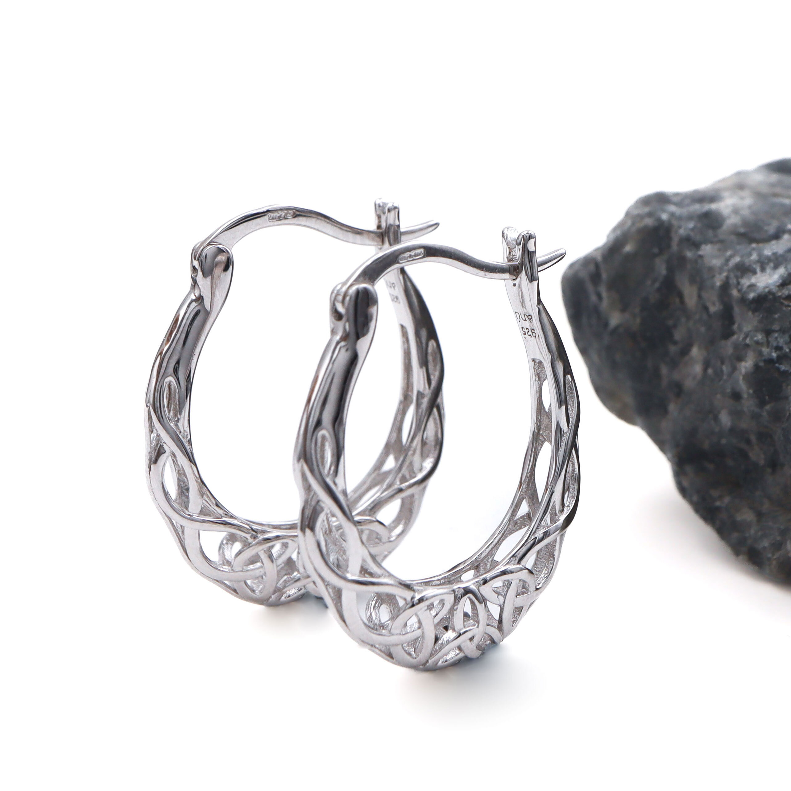 Trinity Knot Hoop Earrings