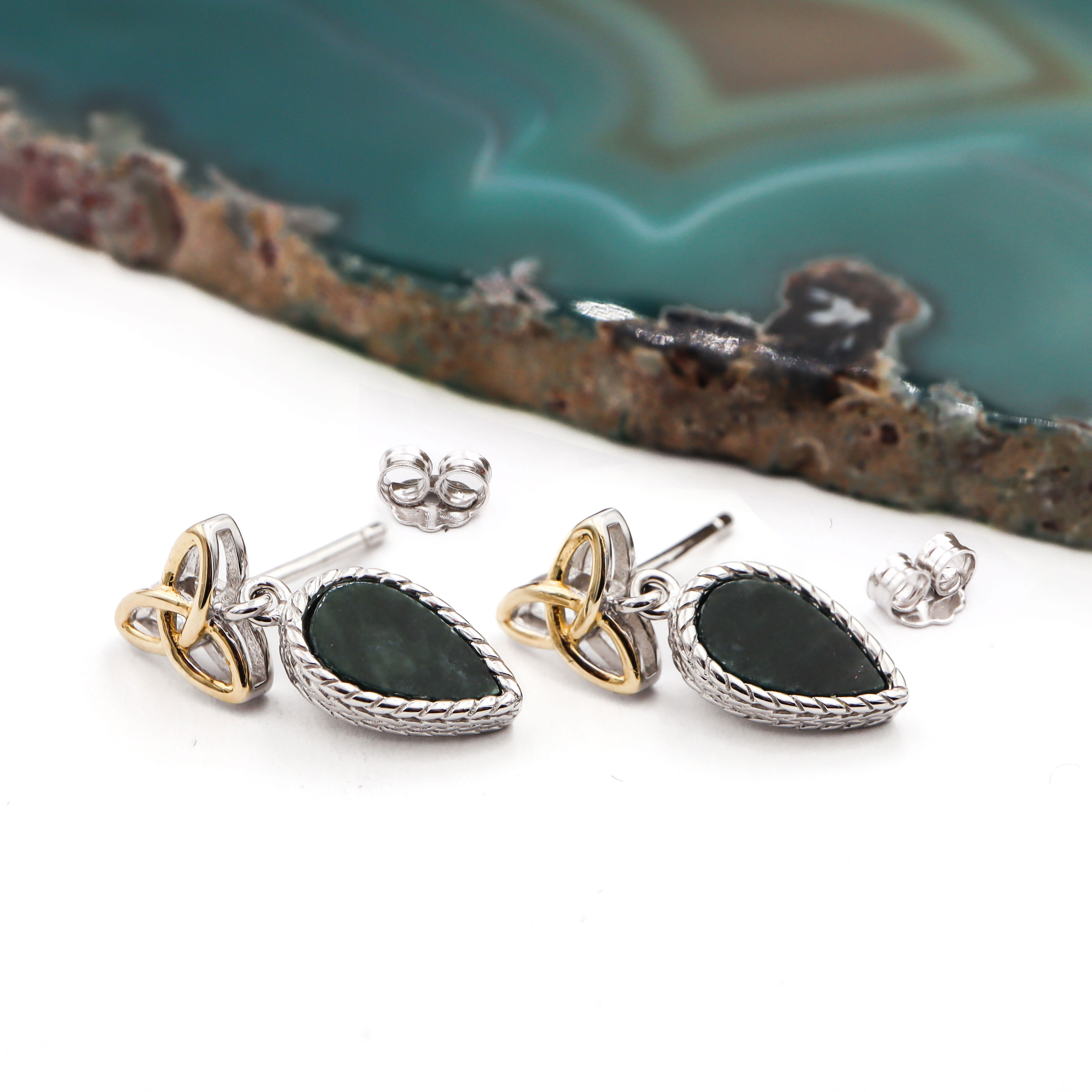 Trinity Connemara Drop Earrings