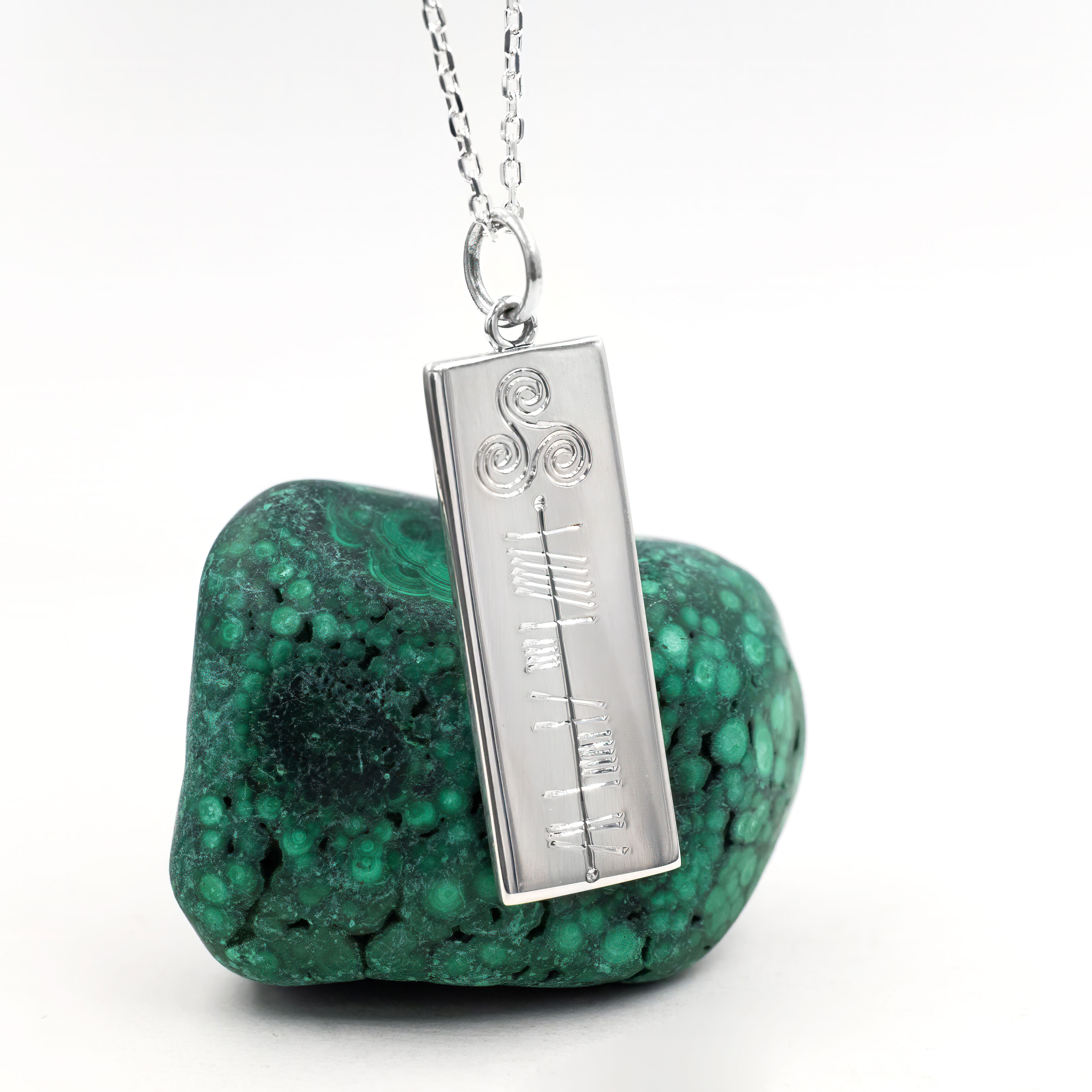 Silver Ogham Necklace