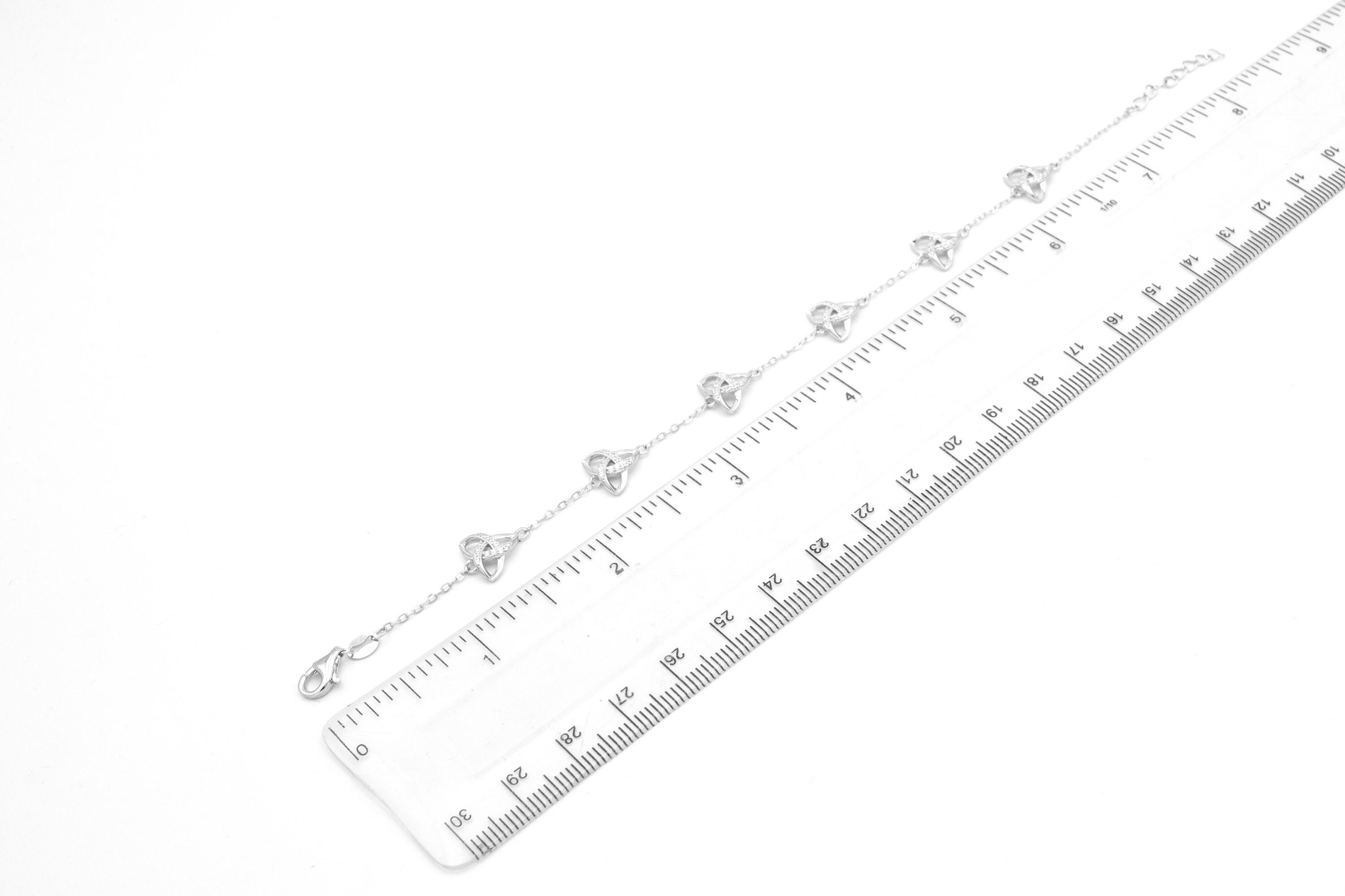 Irish Sterling Silver Trinity Knot Bracelet For Women