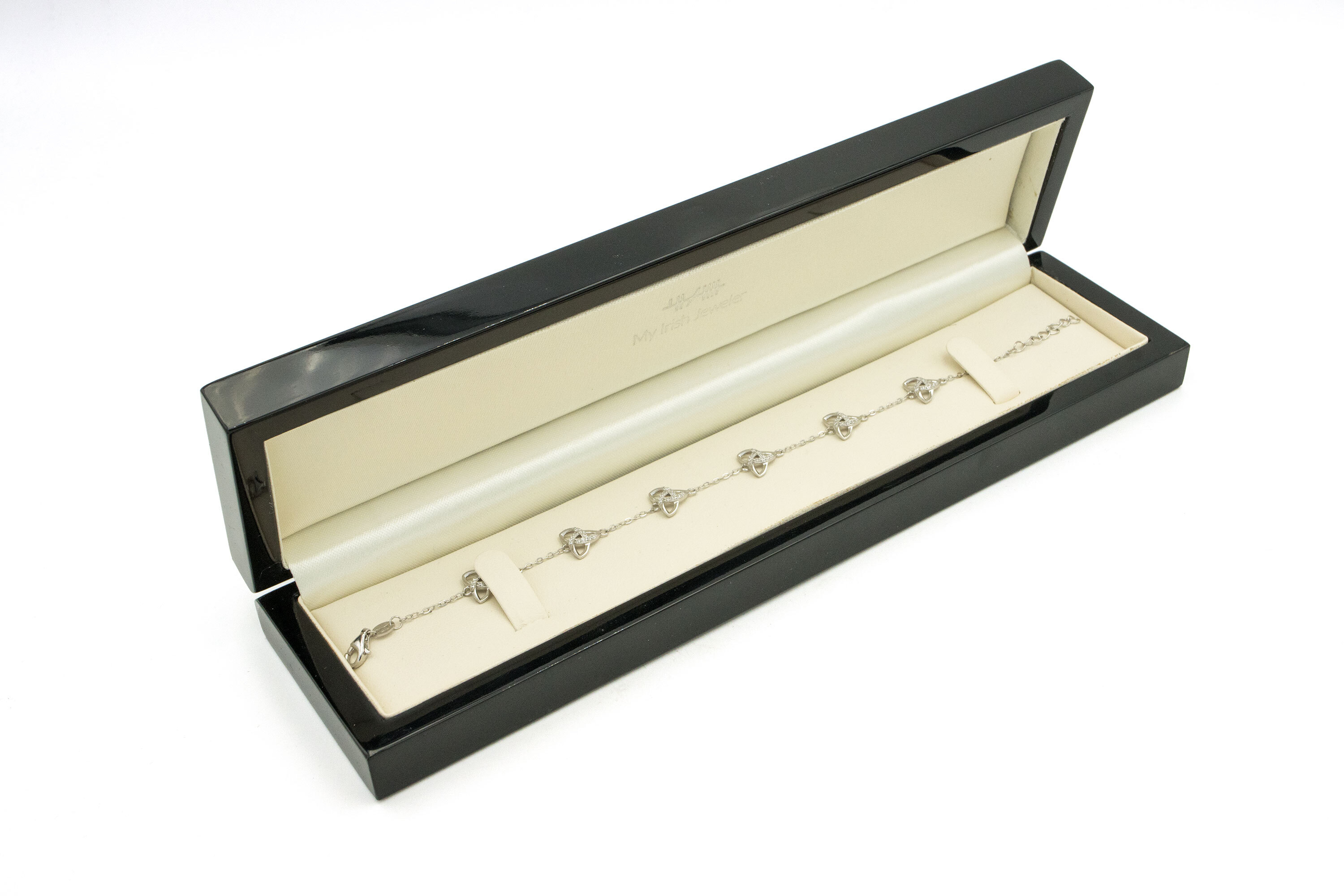 Real Sterling Silver Trinity Knot Bracelet For Women