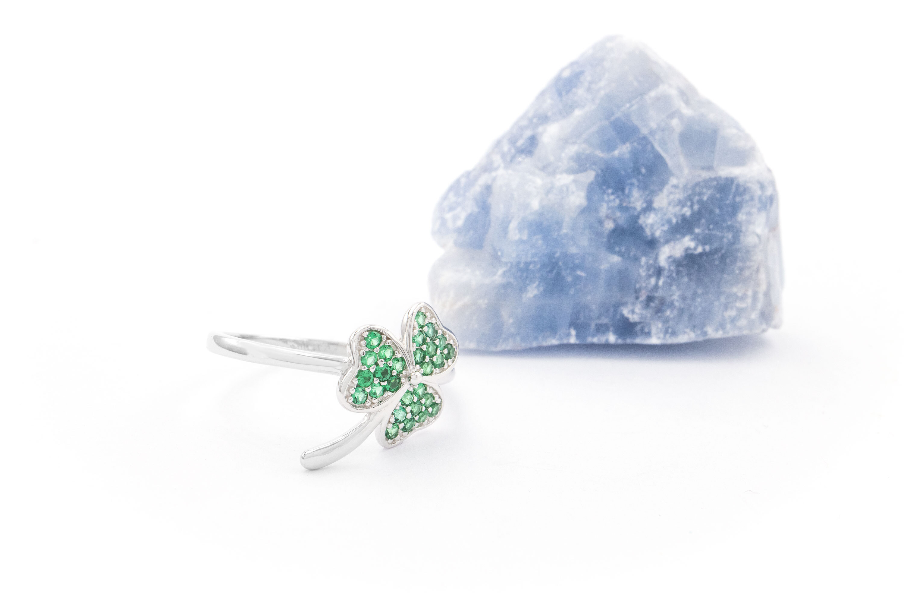 Womens Petite Shamrock Gift Set in Real Sterling Silver