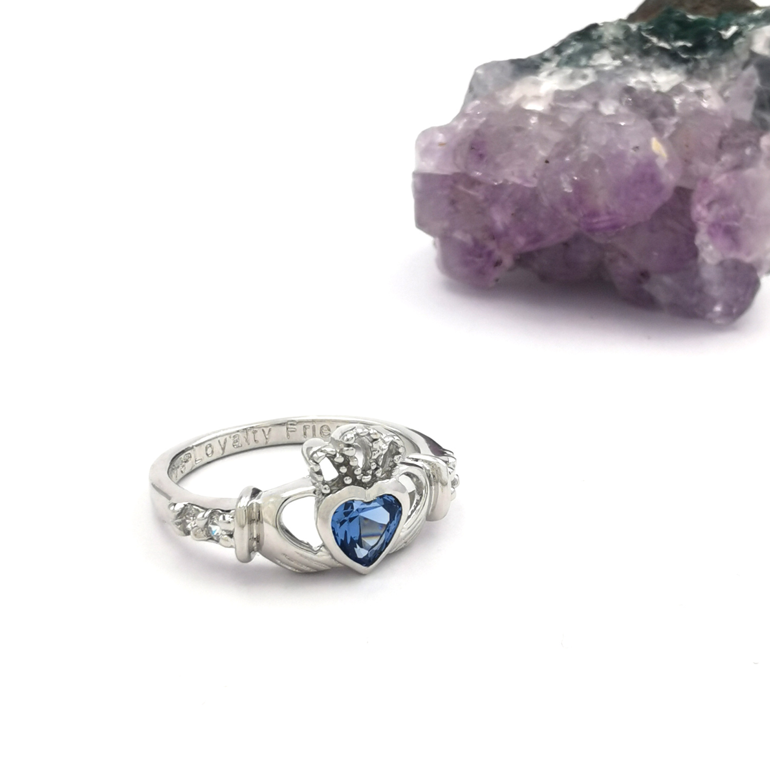 Real Sterling Silver December Birthstone Ring For Women