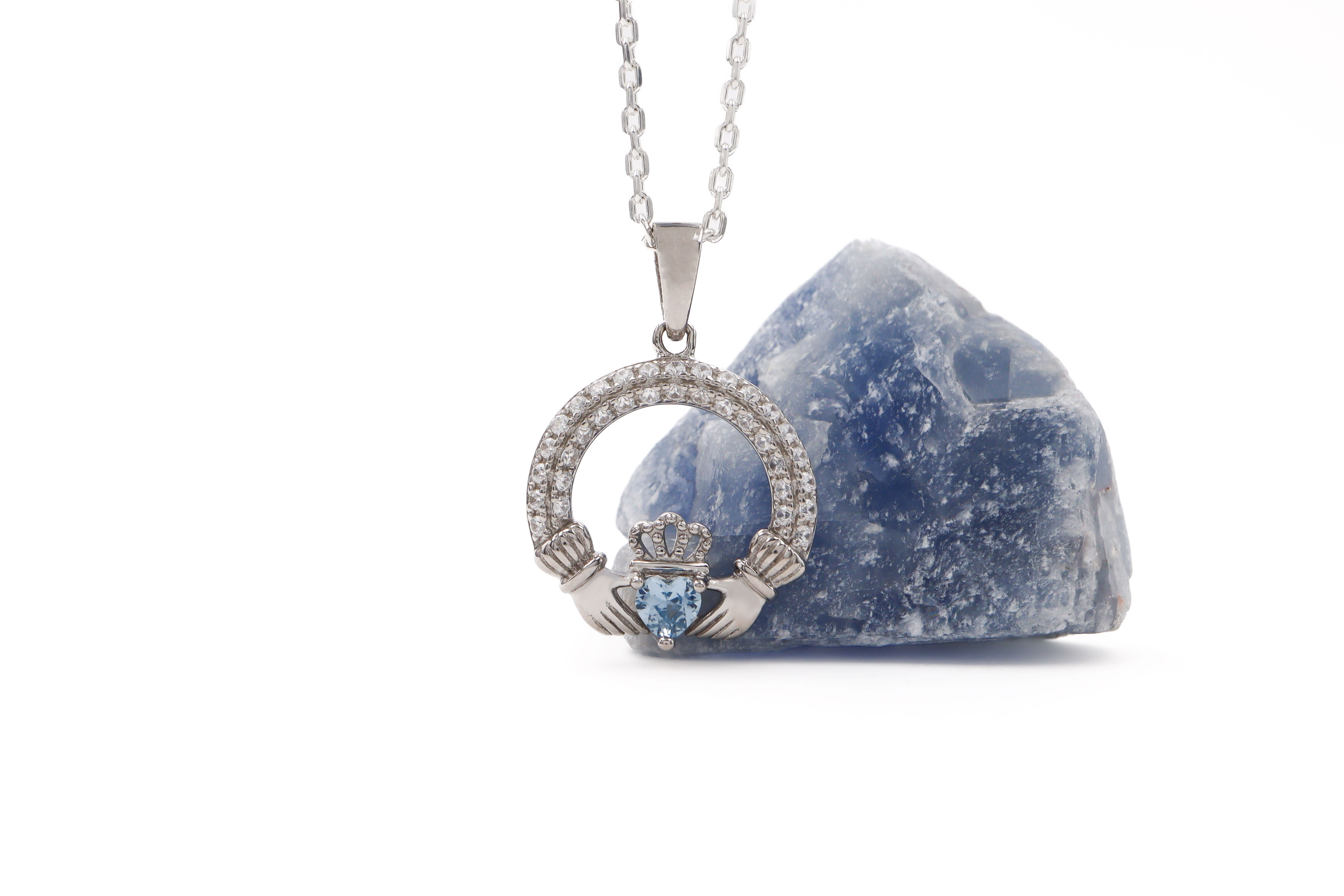 Womens Polished Sterling Silver December Birthstone Gift Set