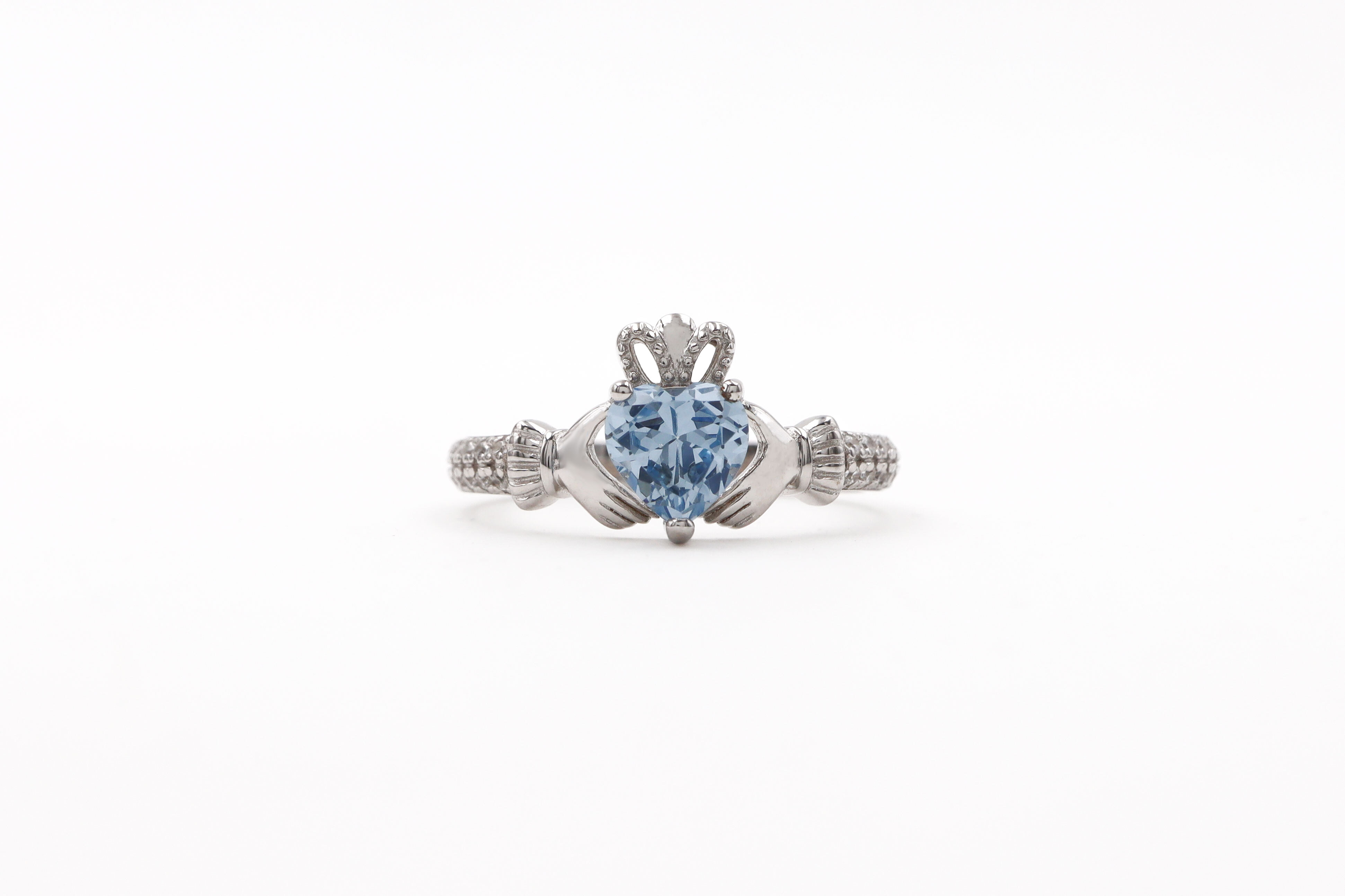 Womens December Birthstone 2.0mm Ring in Real Sterling Silver