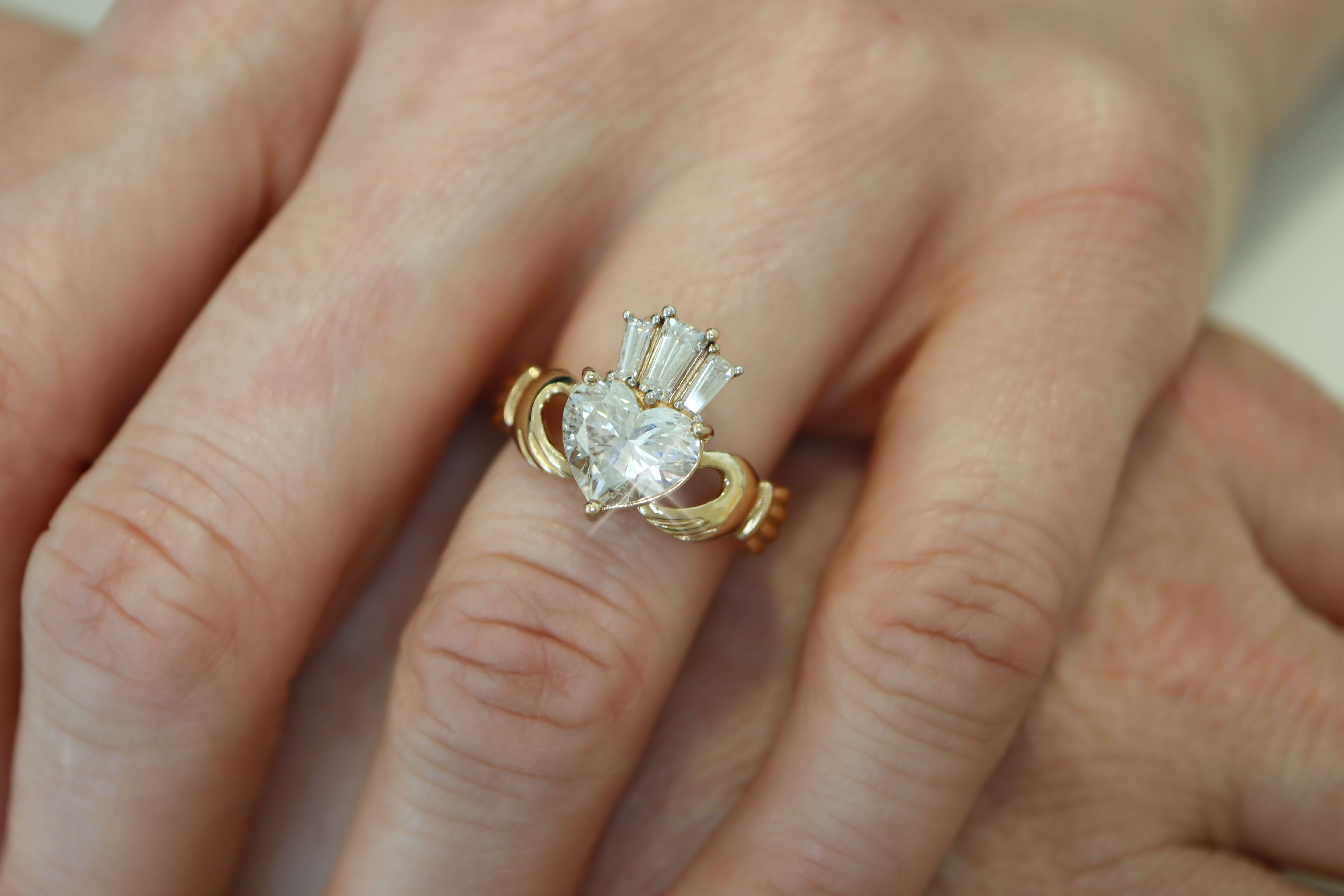 Diamond Crown 2ct Claddagh Ring Sku 25223 model
