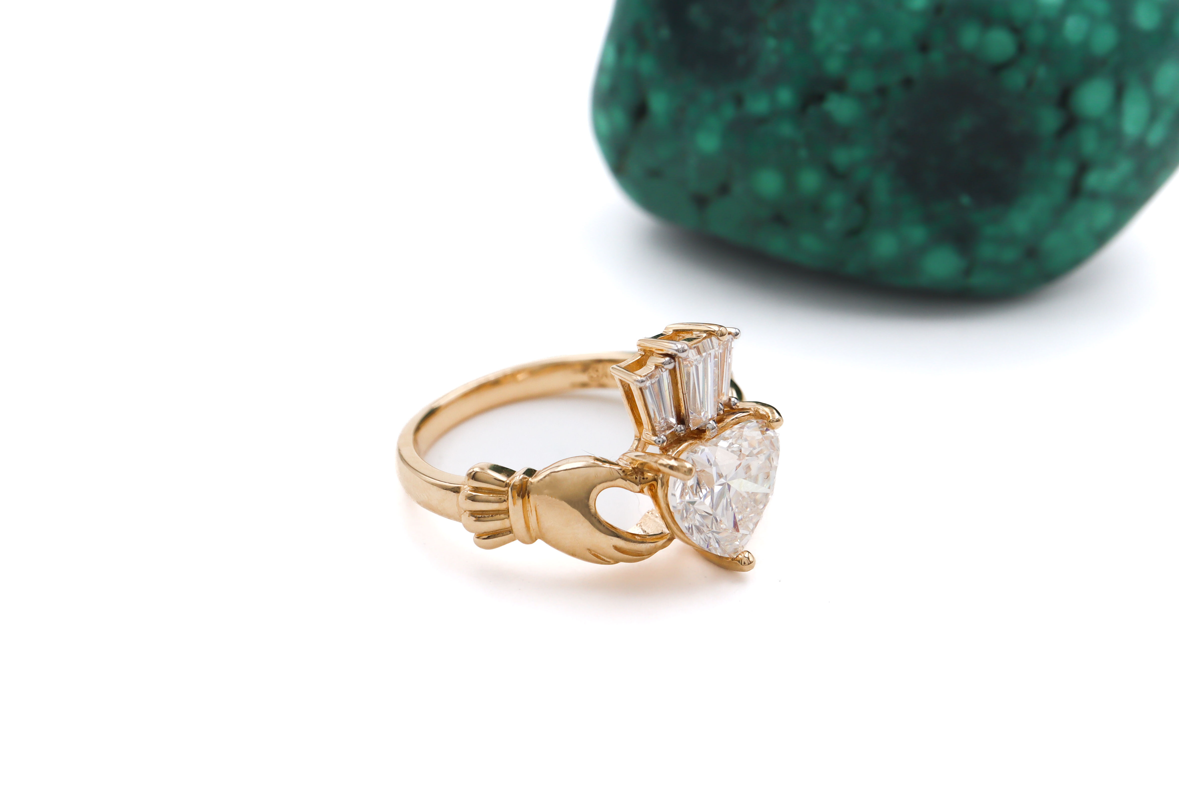 Diamond Crown 2ct Claddagh Ring Sku 25223 side 3