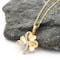 Attractive 14K Yellow Gold Shamrock Necklace For Women - Gallery