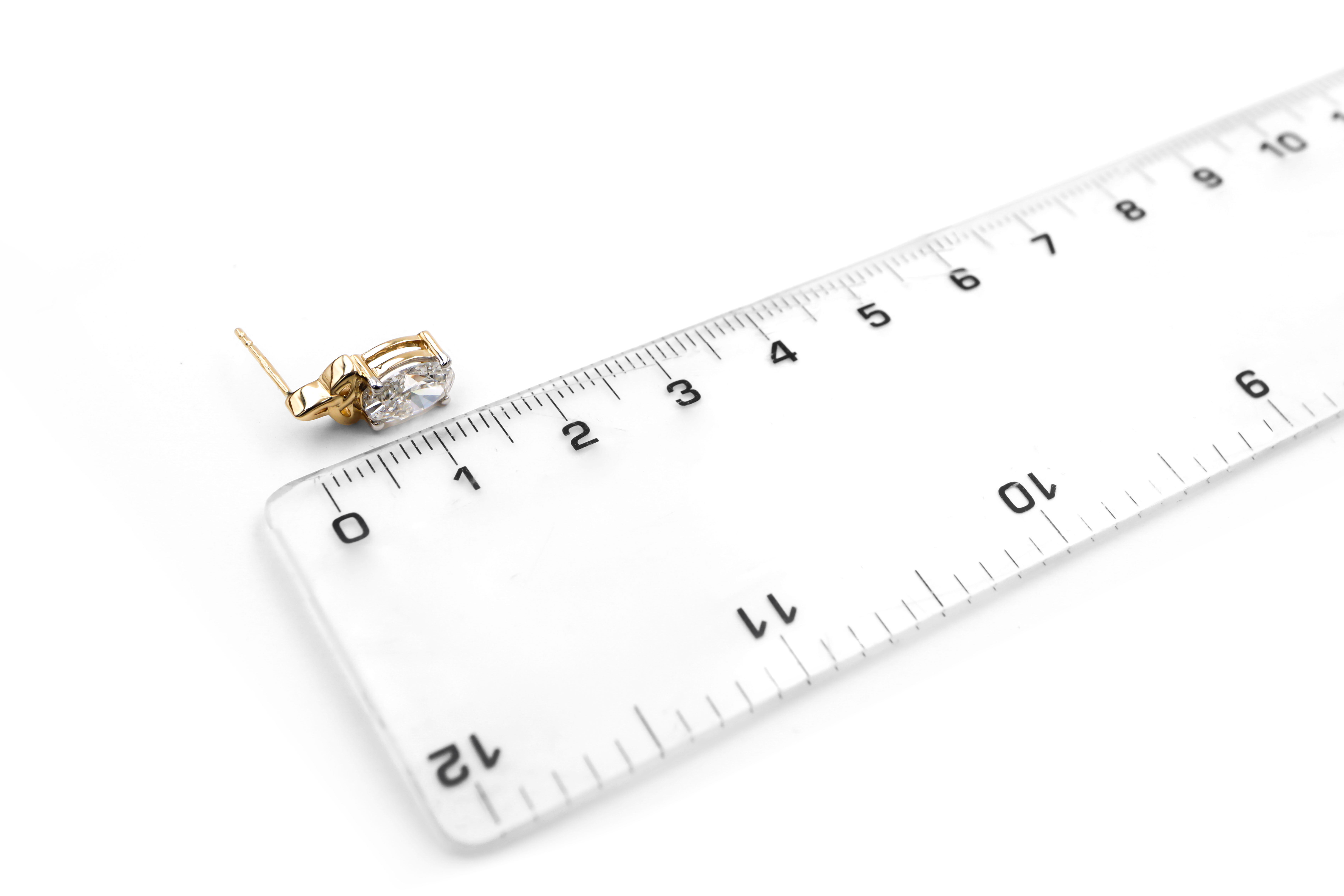 Womens Trinity Knot Earrings in Yellow Gold. Picture For Scale.