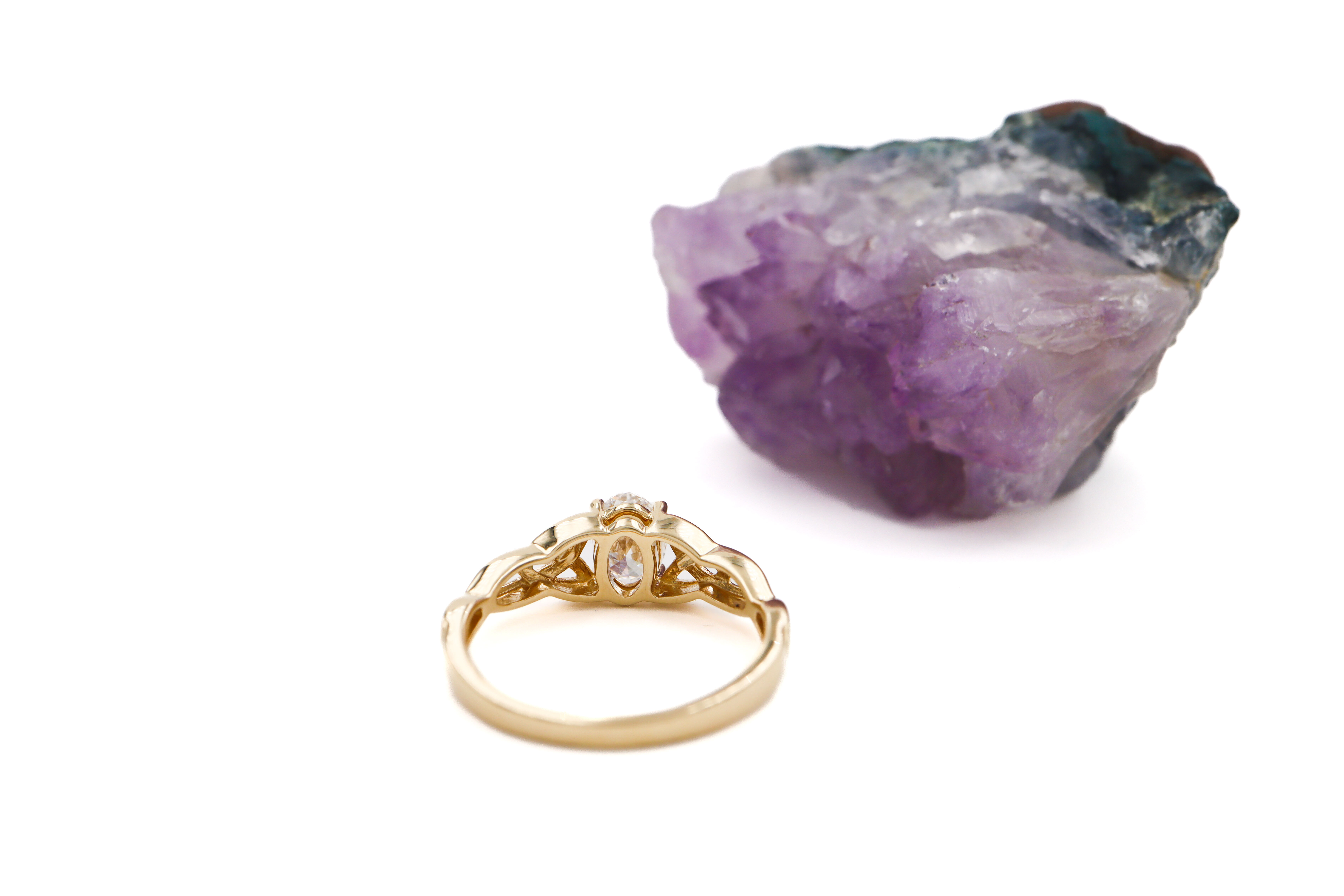 Luxurious 14K Yellow Gold Trinity Knot Ring For Women With a Polished Finish