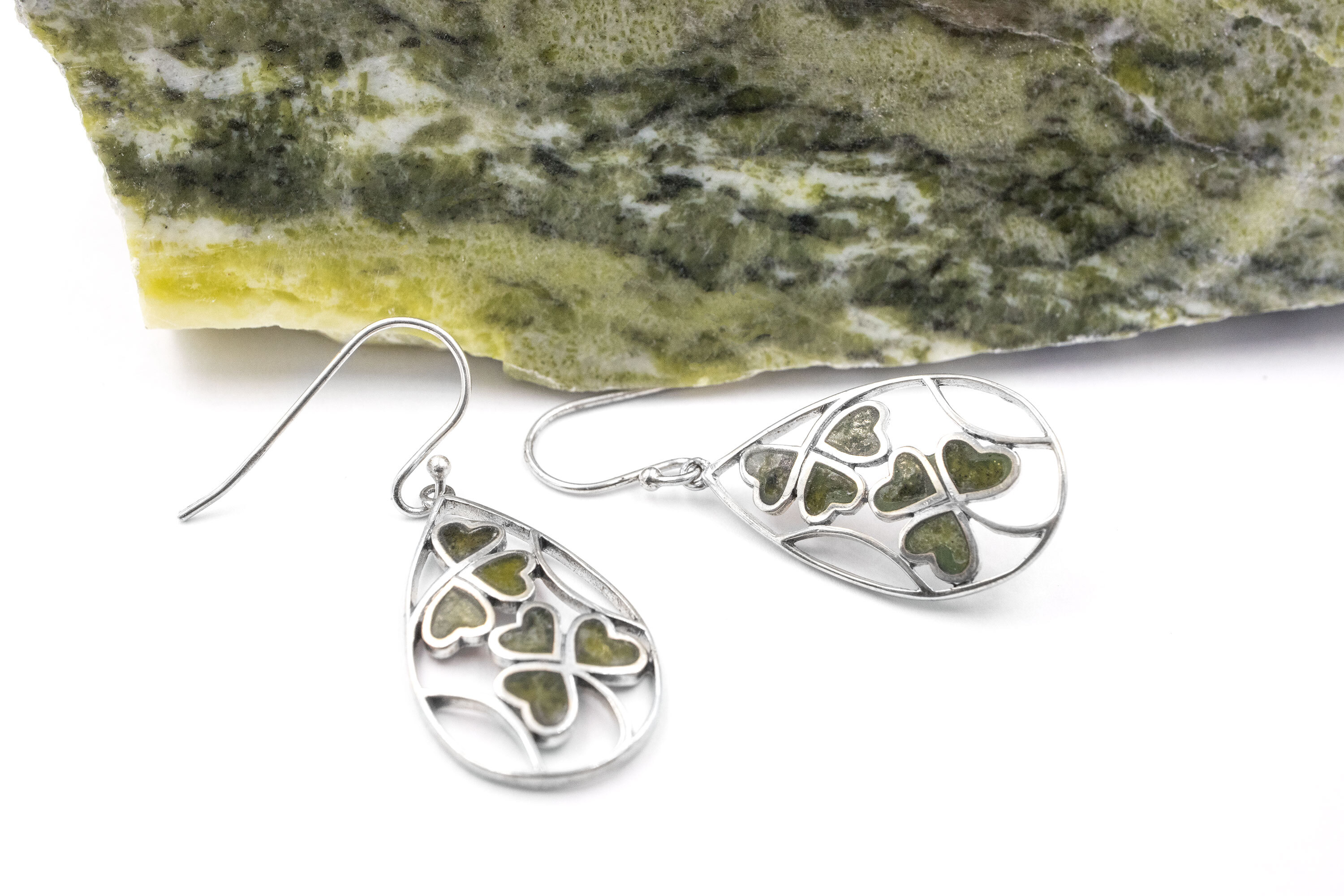 Womens Shamrock Gift Set in Sterling Silver