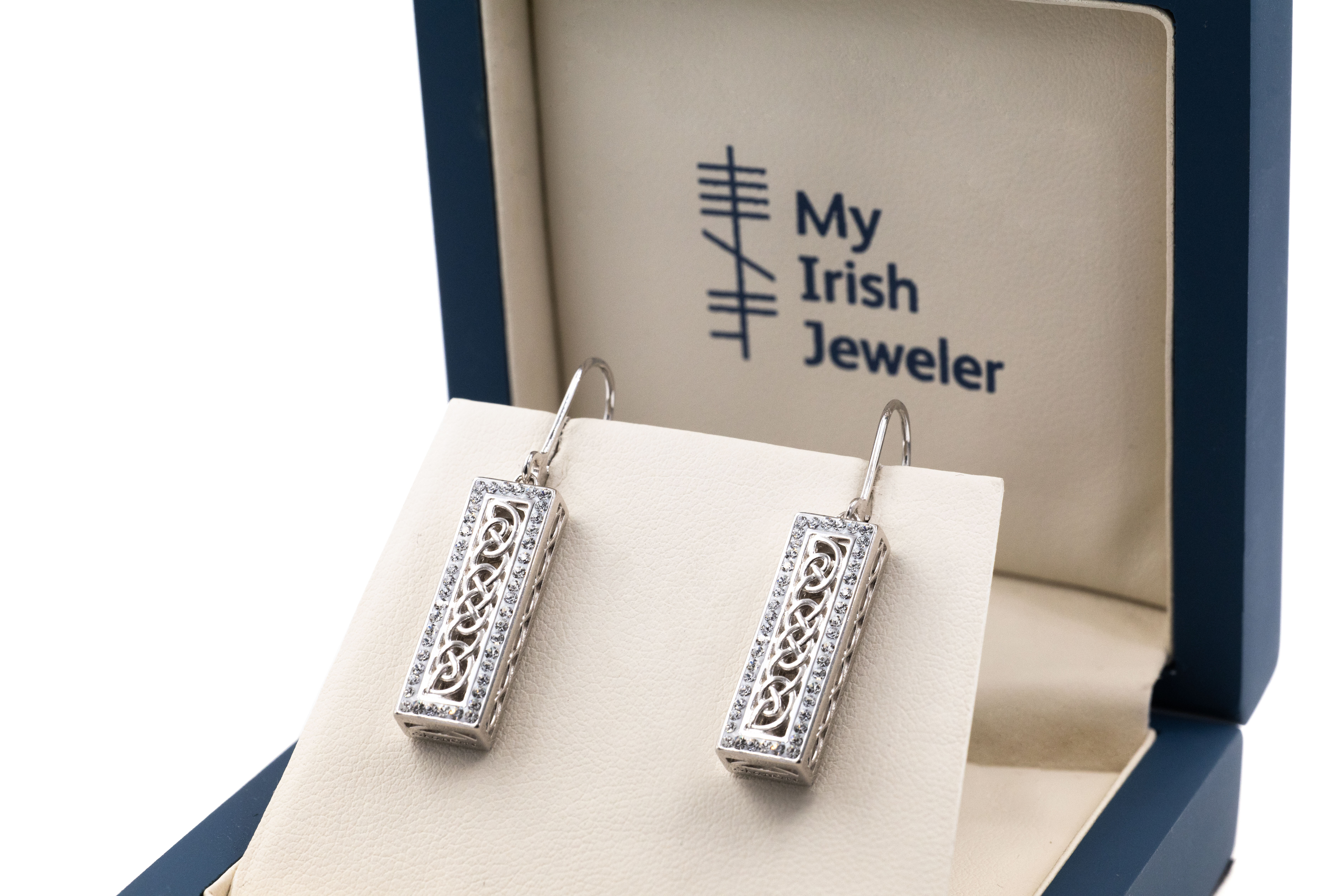 Womens Celtic Knot Earrings in Real Sterling Silver. In Luxury Packaging.