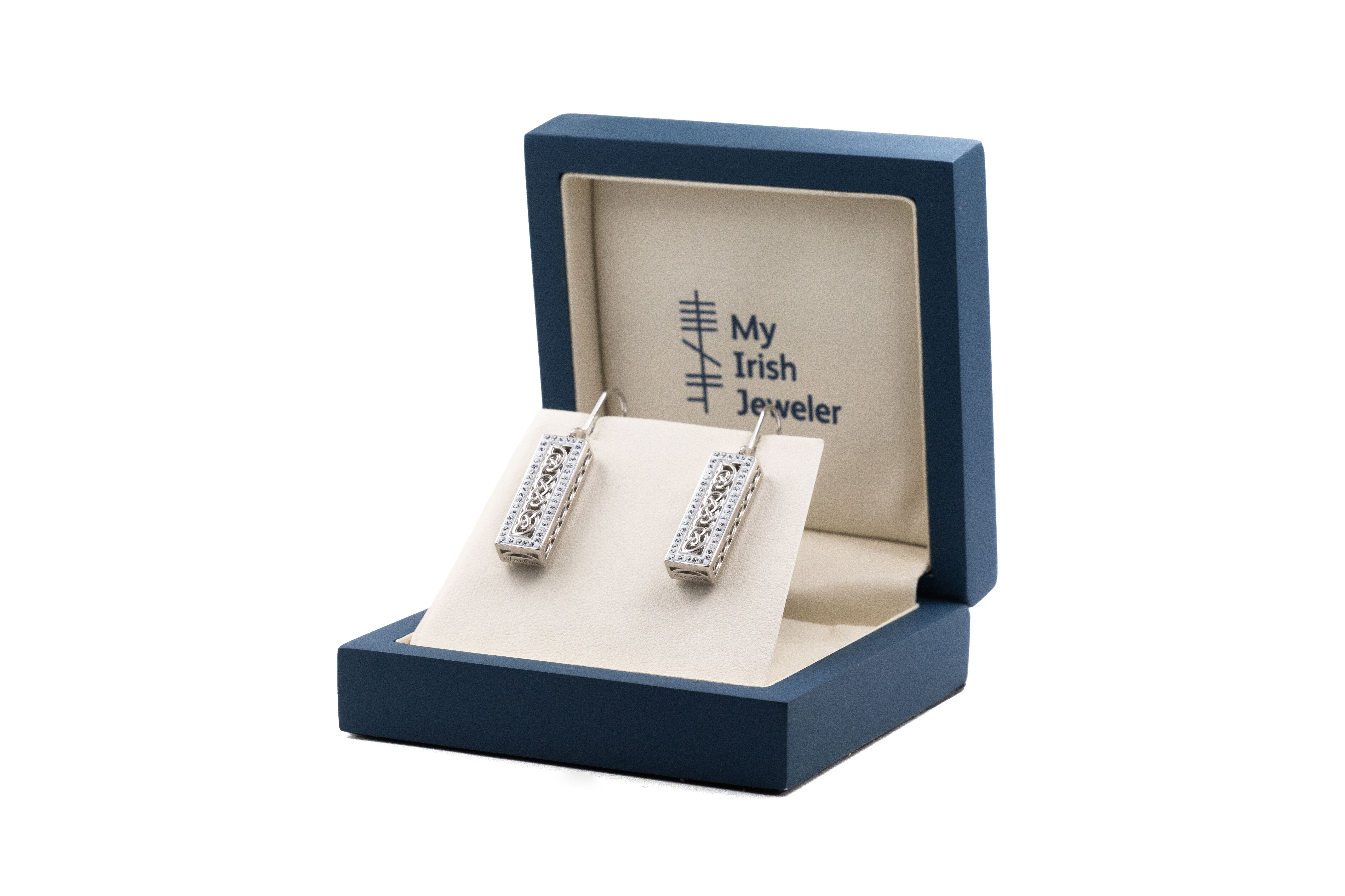 Womens Celtic Knot Earrings in Sterling Silver. In Luxury Packaging.