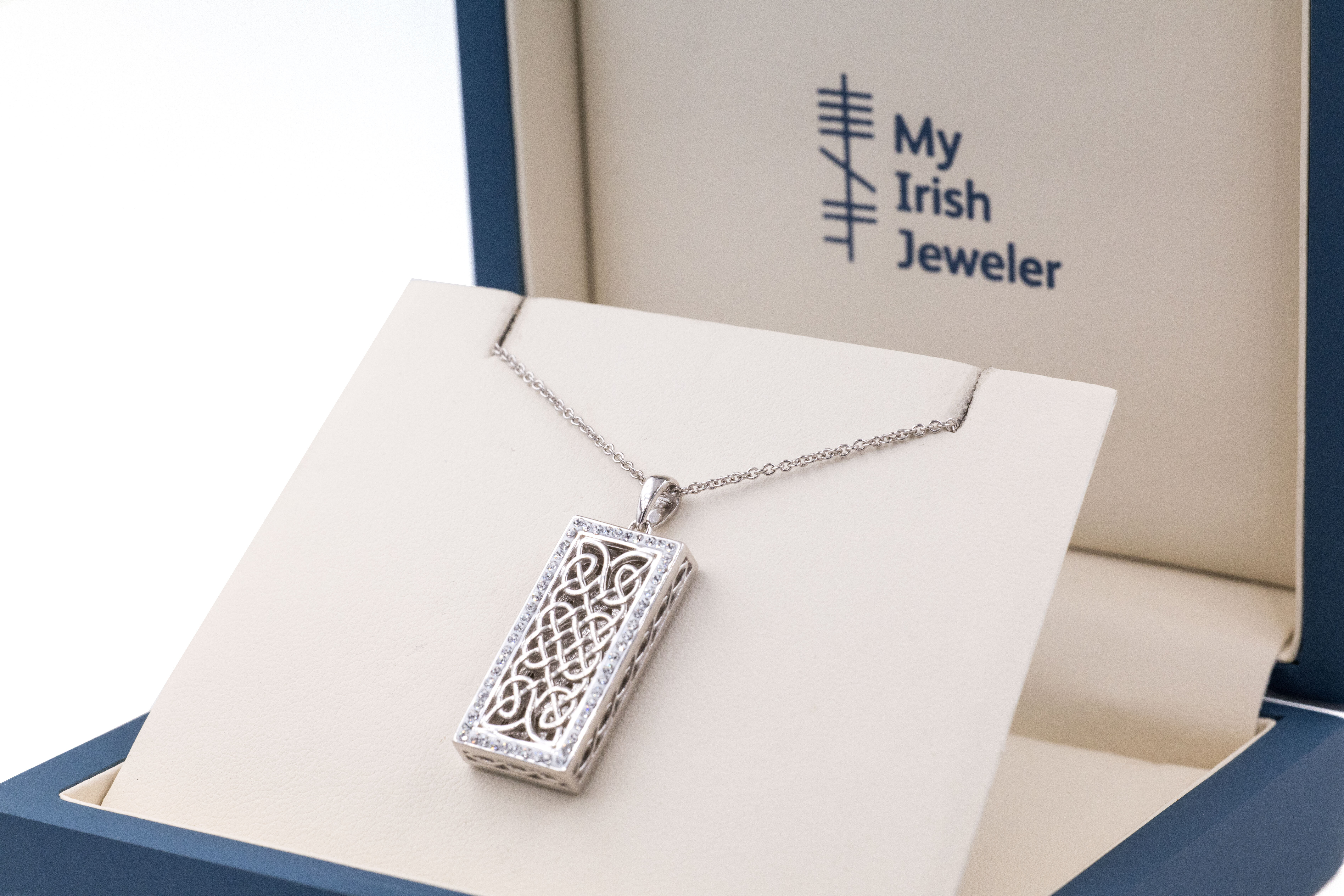 Genuine Sterling Silver Celtic Knot Necklace. In Luxury Packaging.
