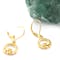 Irish 14K Gold Vermeil Claddagh Earrings For Women. Side View. - Gallery