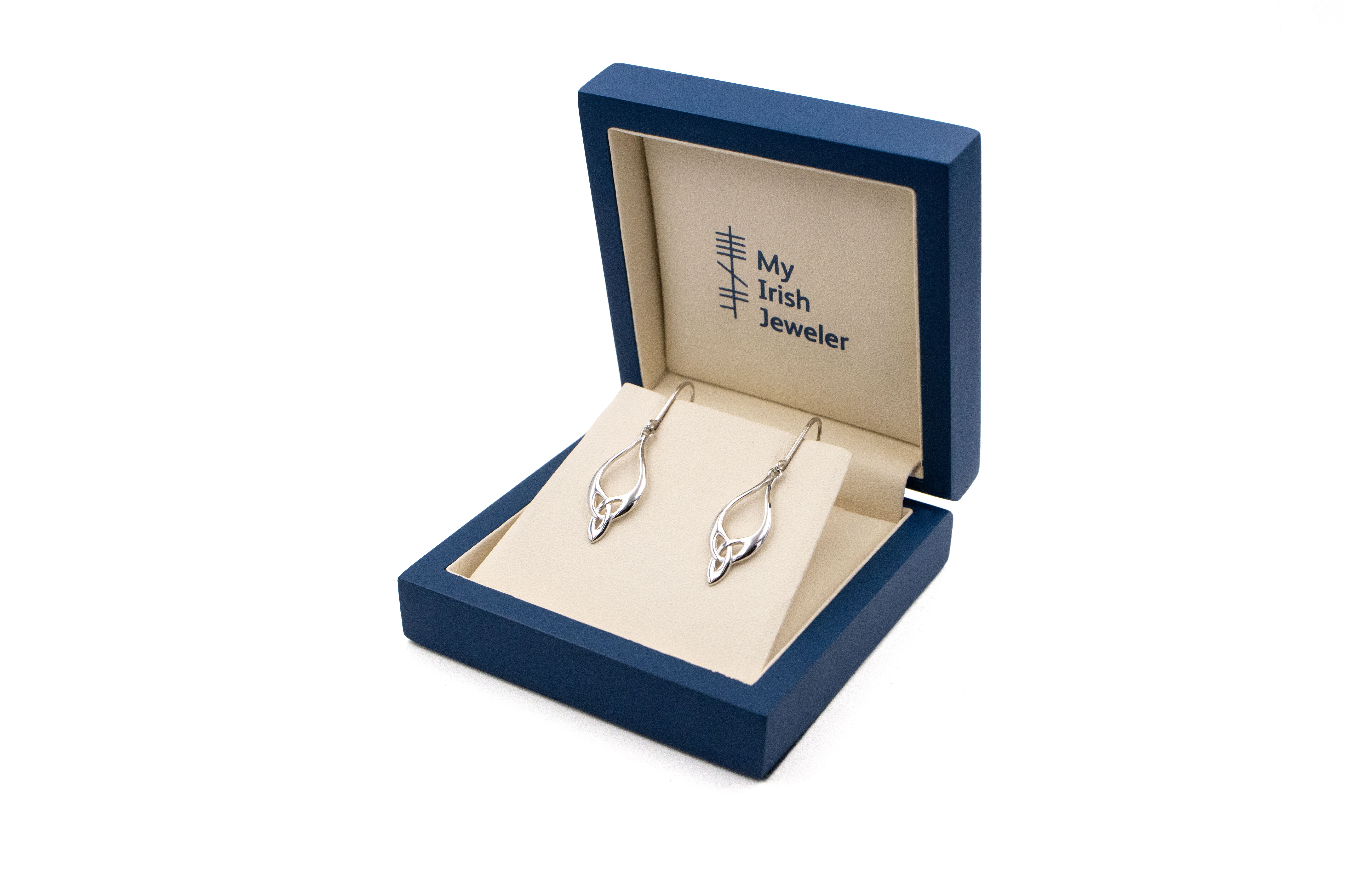Real Sterling Silver Trinity Knot Earrings For Women With a Polished Finish. In Luxury Packaging.