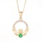 Emerald Claddagh Necklace SKU22335 white background crop - Gallery