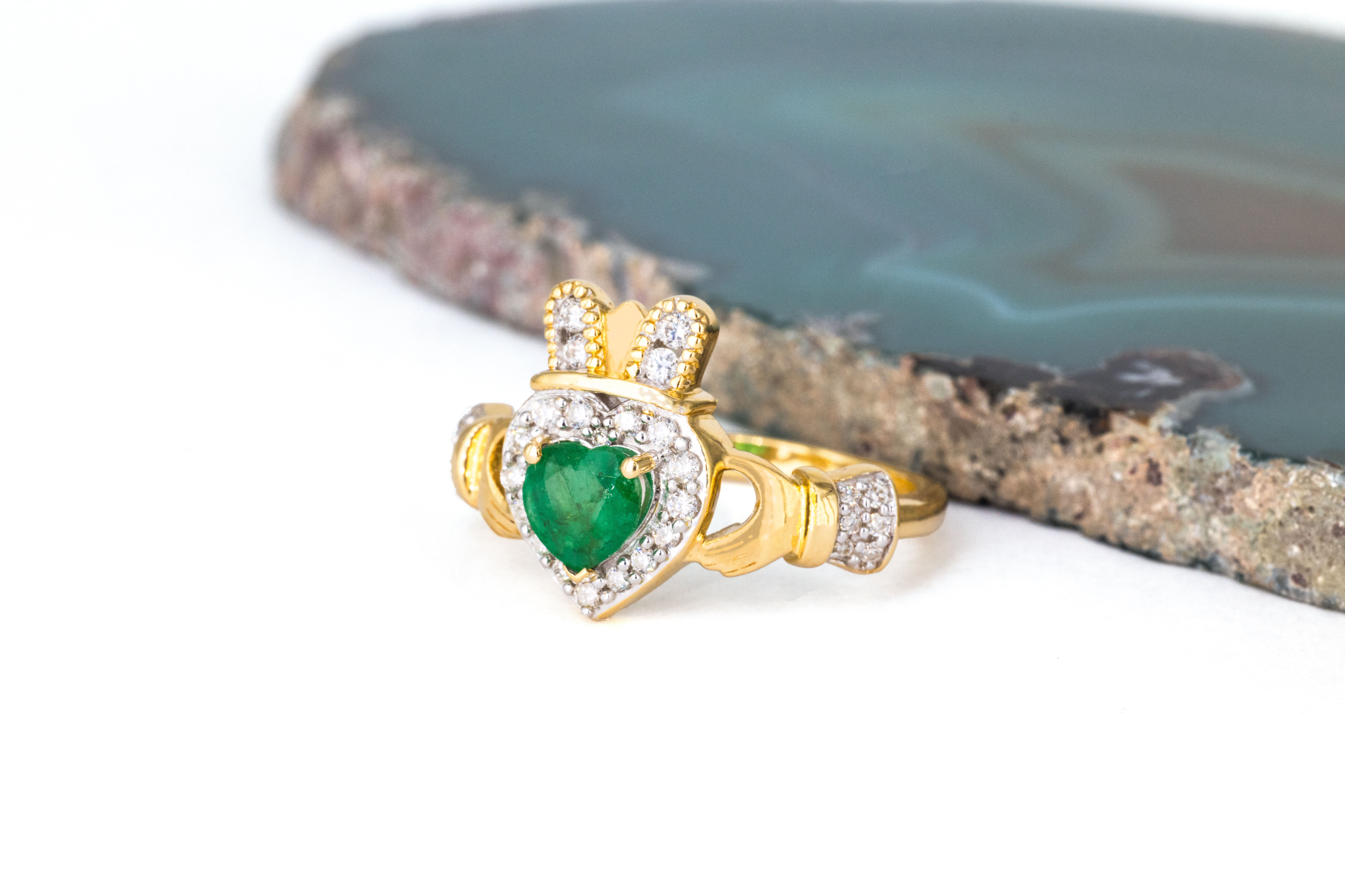 Gorgeous Yellow Gold Claddagh Ring For Women