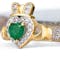 Real Yellow Gold Claddagh Engagement Ring For Women - Gallery