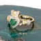 Womens Attractive Yellow Gold Claddagh Engagement Ring - Gallery