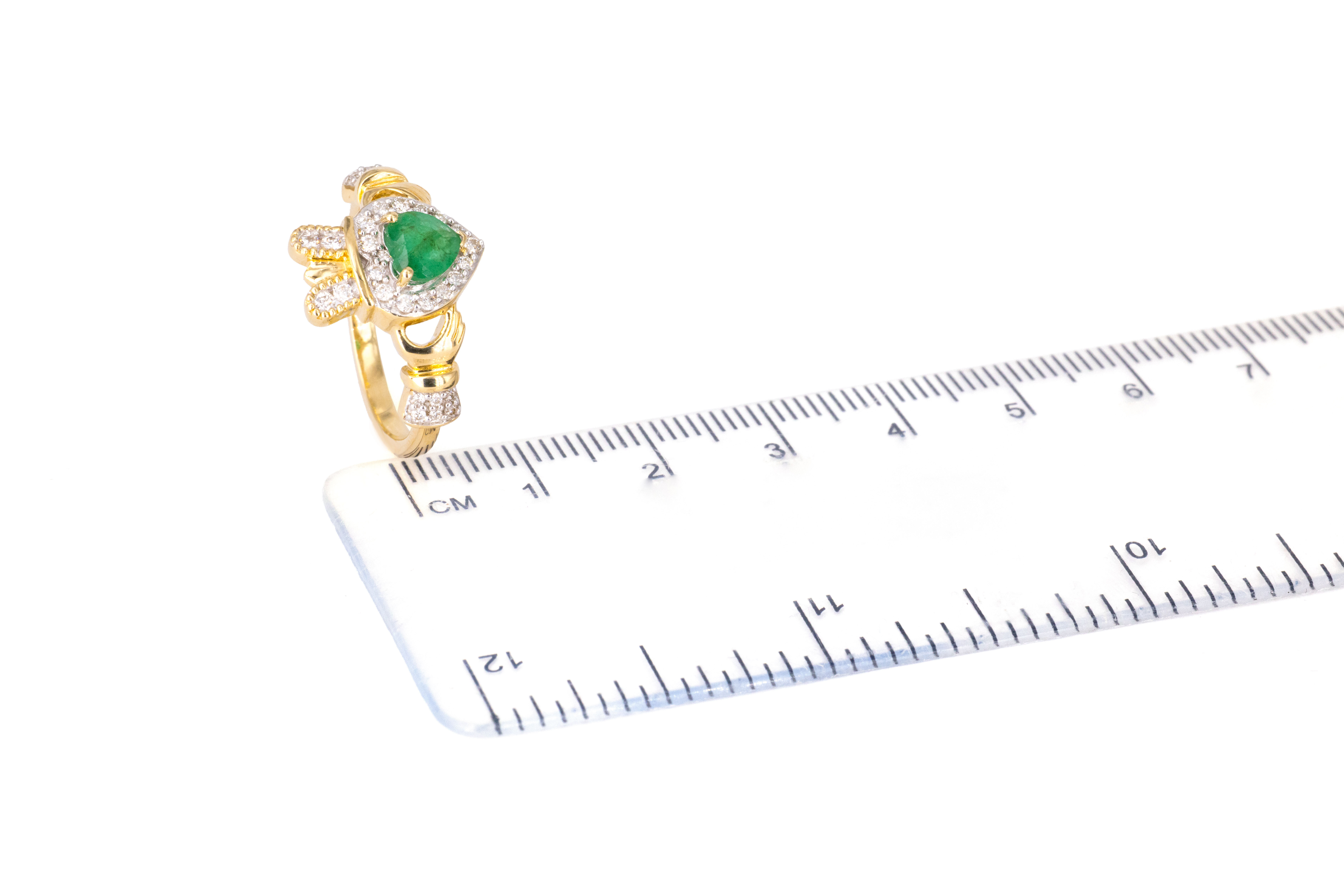 Attractive Yellow Gold Claddagh Engagement Ring For Women