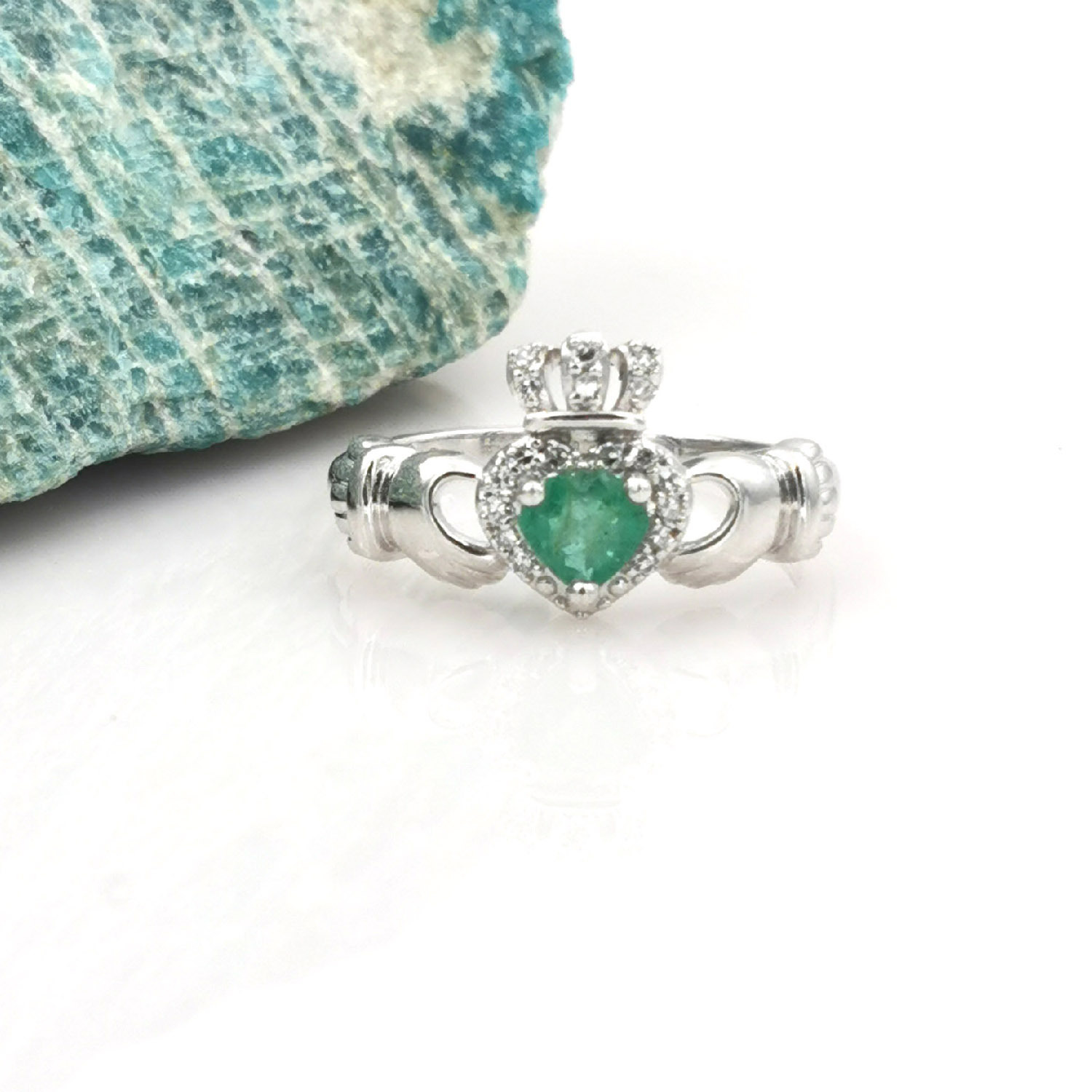 Emerald \u0026 Diamond Claddagh Ring, Made 