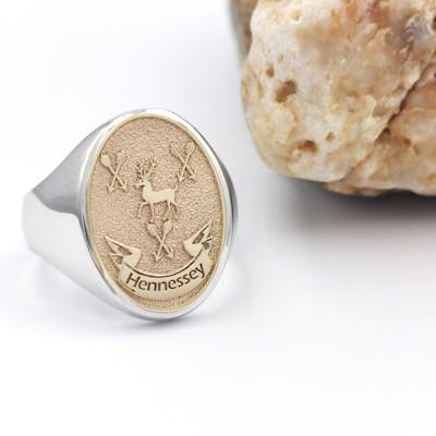 Family Coat of Arms Ring with Your Family Name