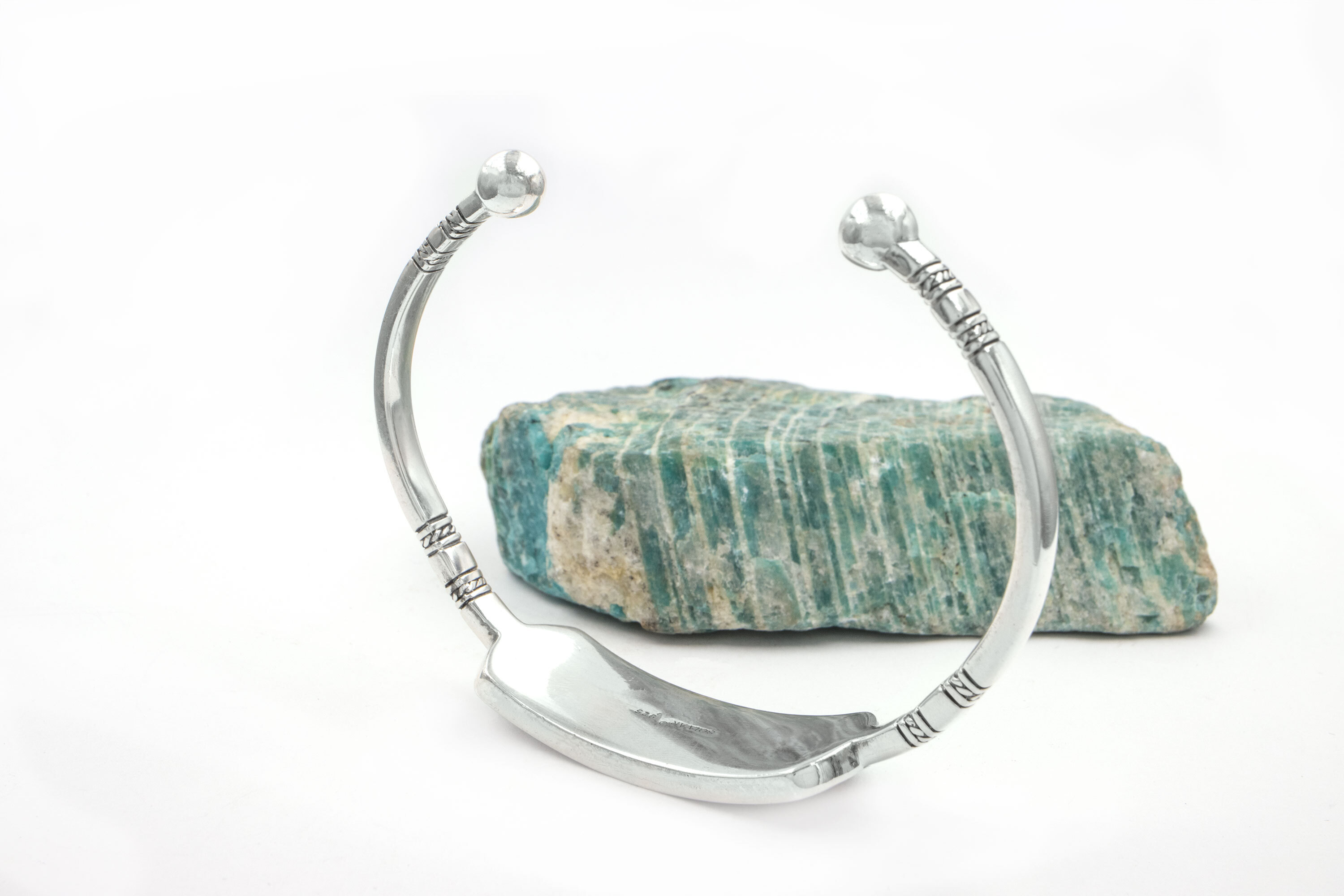 Attractive Sterling Silver Celtic Knot Bracelet With a Oxidised Finish
