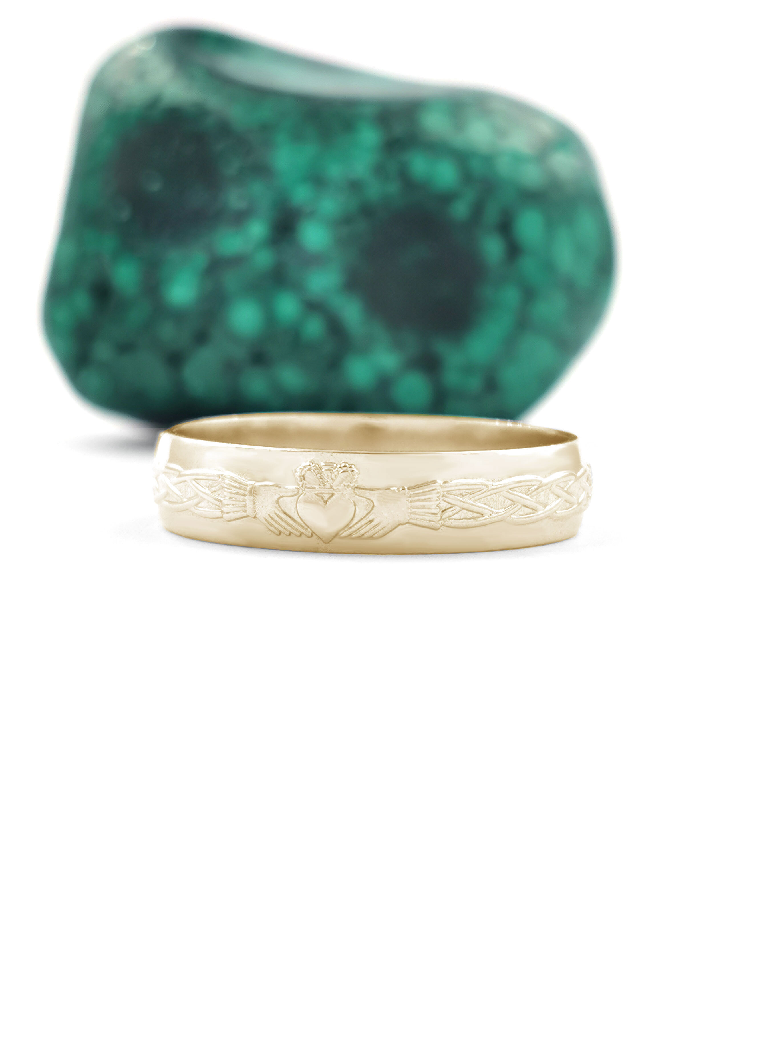 Striking 10K Yellow Gold Claddagh & Celtic Knot Gift Set With a Polished Finish