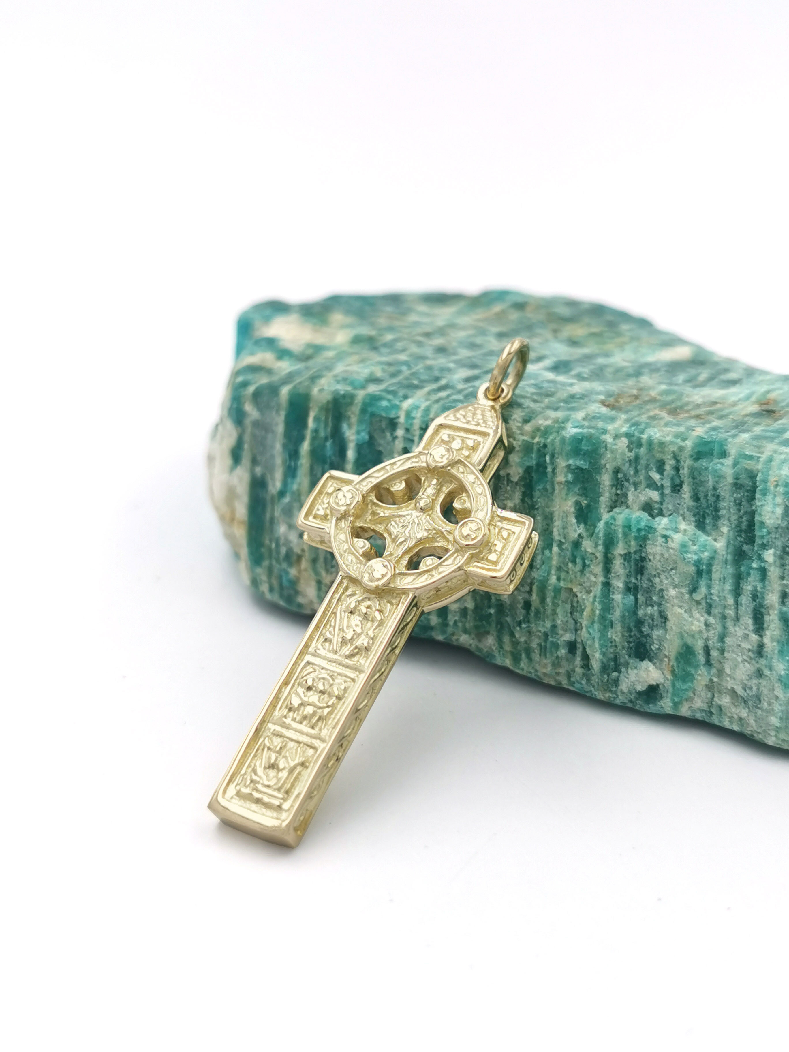 Gold Clonmacnoise Cross of Scriptures, From Ireland | My Irish Jeweler