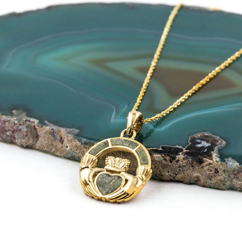 Collana celtica con perline in marmo Connemara ORIGINALE Collana celtica con perline in marmo Connemara ORIGINALE