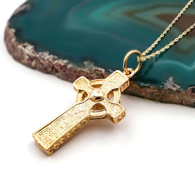 Gold Double Sided Duleek Cross, From Ireland My Irish Jeweler
