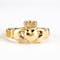 Attractive 14K Yellow Gold Claddagh Ring For Women - Gallery