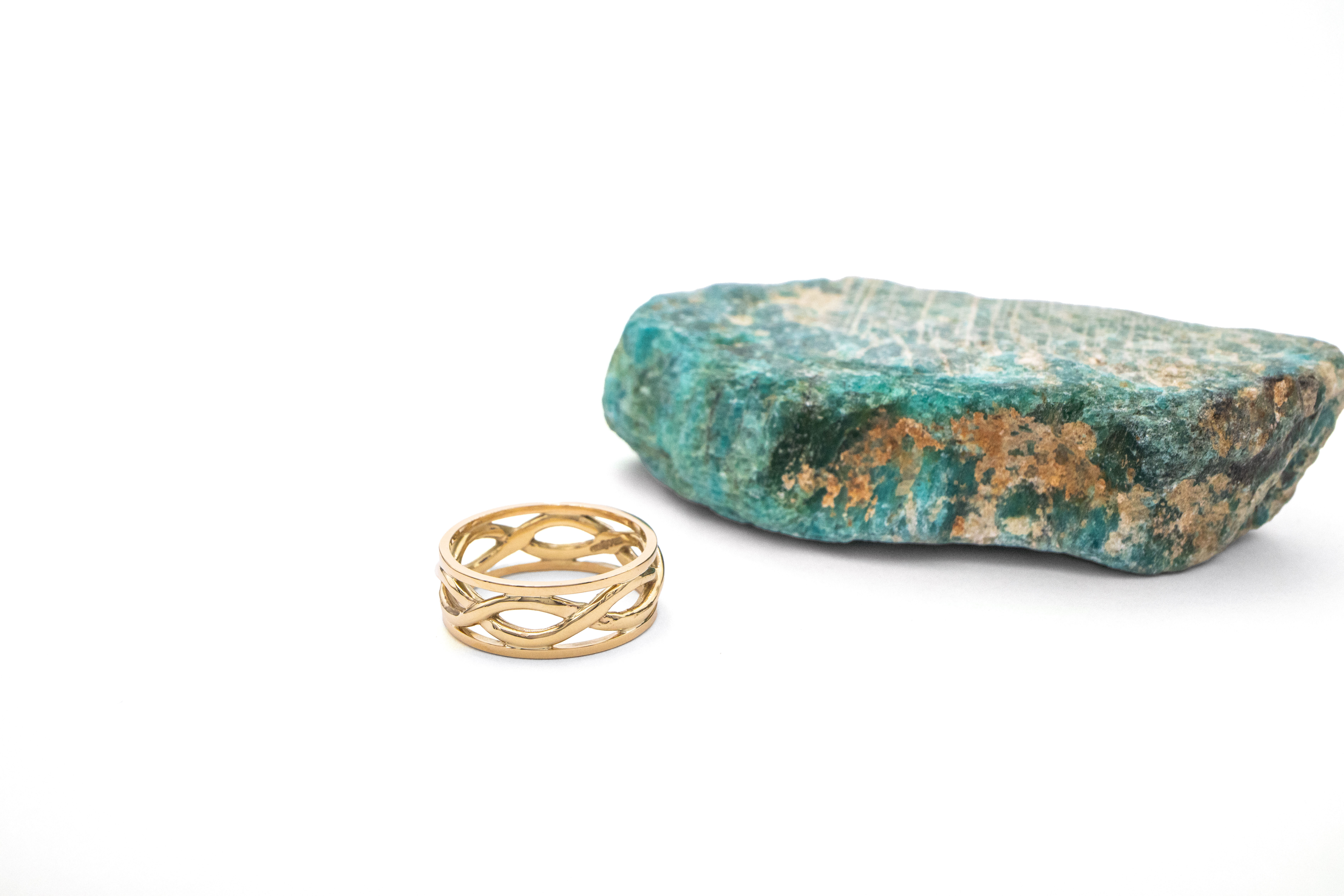 Gorgeous Yellow Gold Celtic Knot Ring For Men