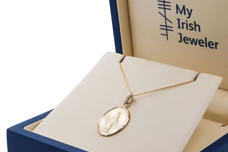 Genuine Yellow Gold Medals and Medallions Necklace