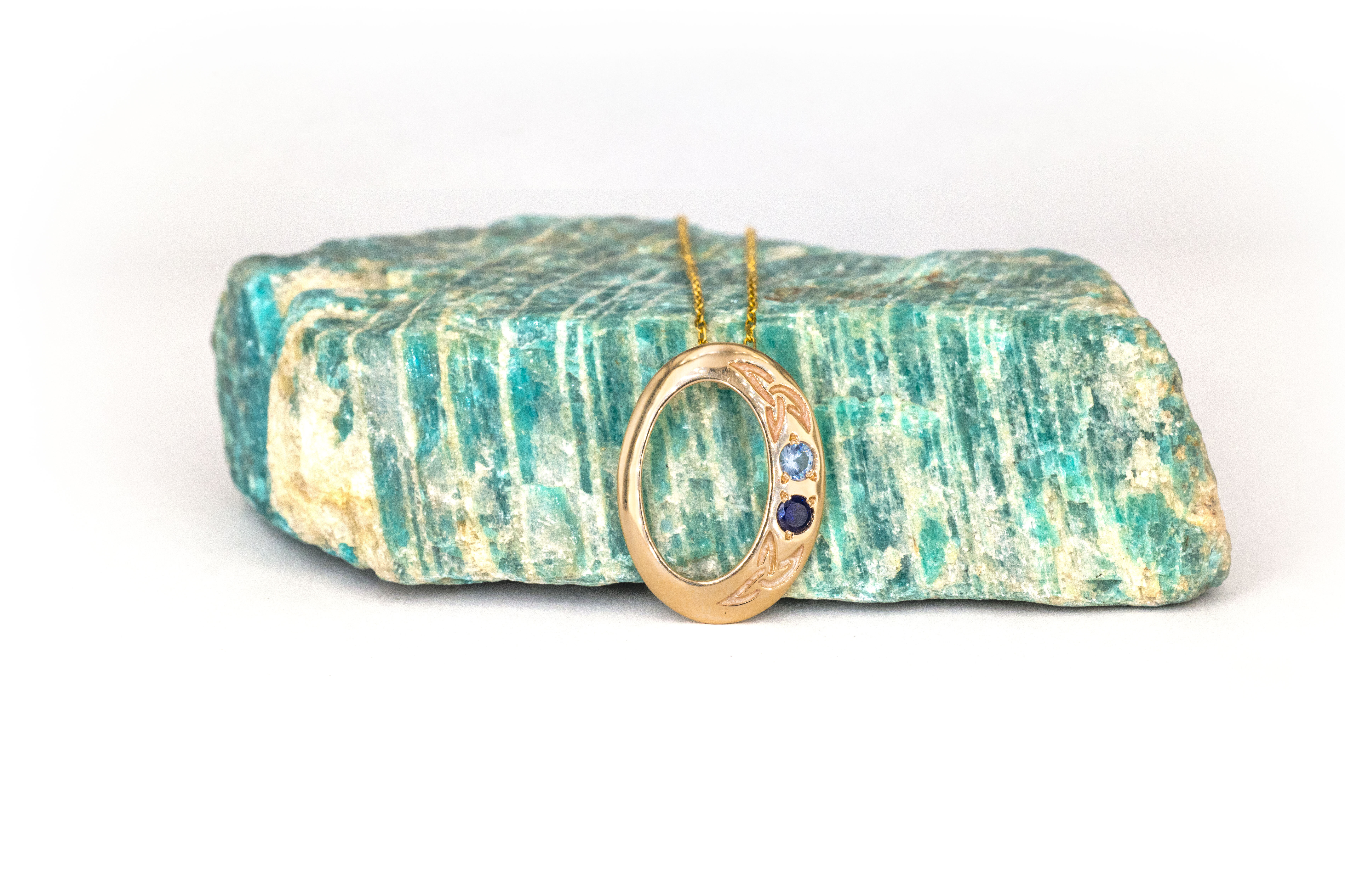 Genuine Yellow Gold Trinity Knot Necklace For Women