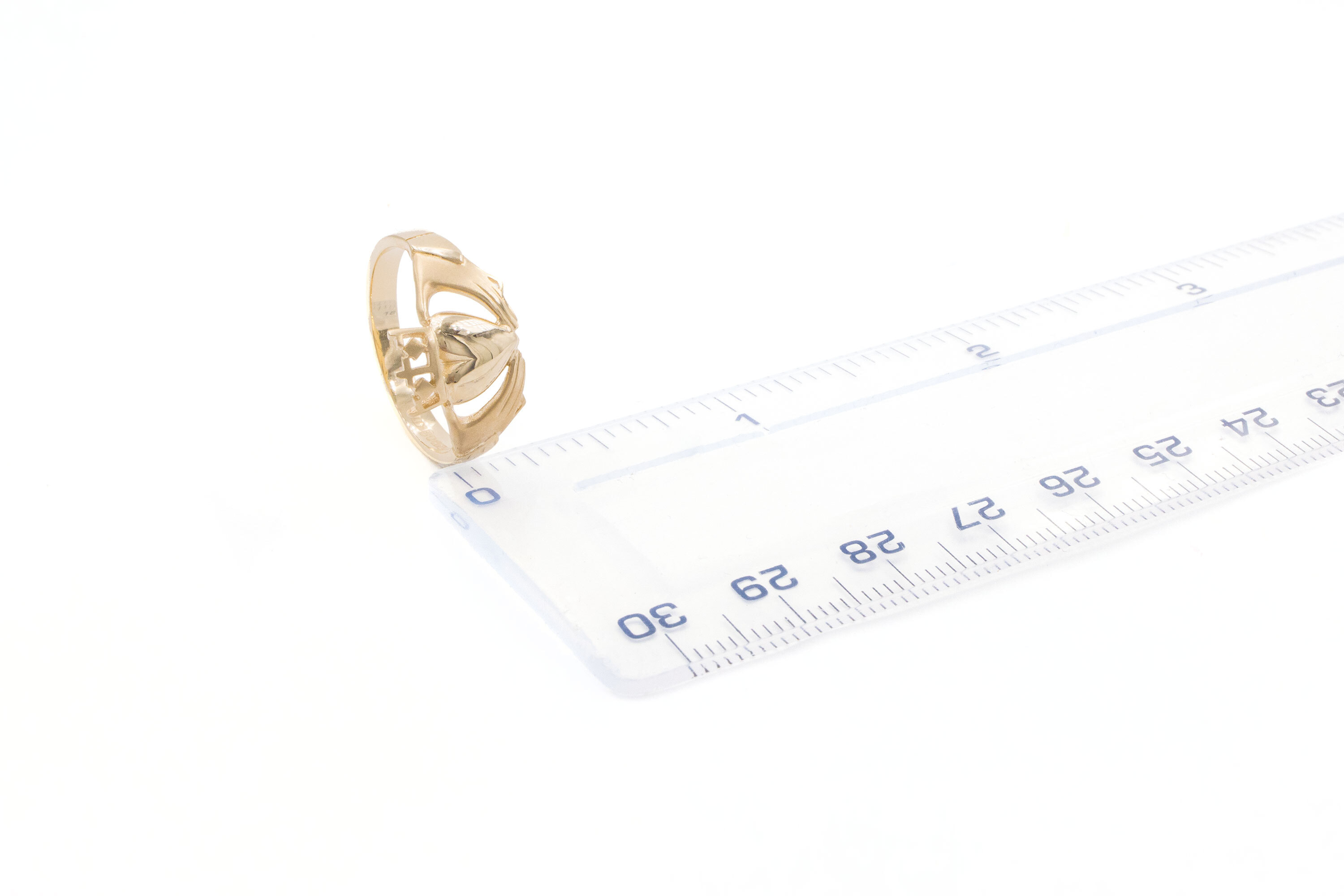 Irish Yellow Gold Claddagh Ring For Women