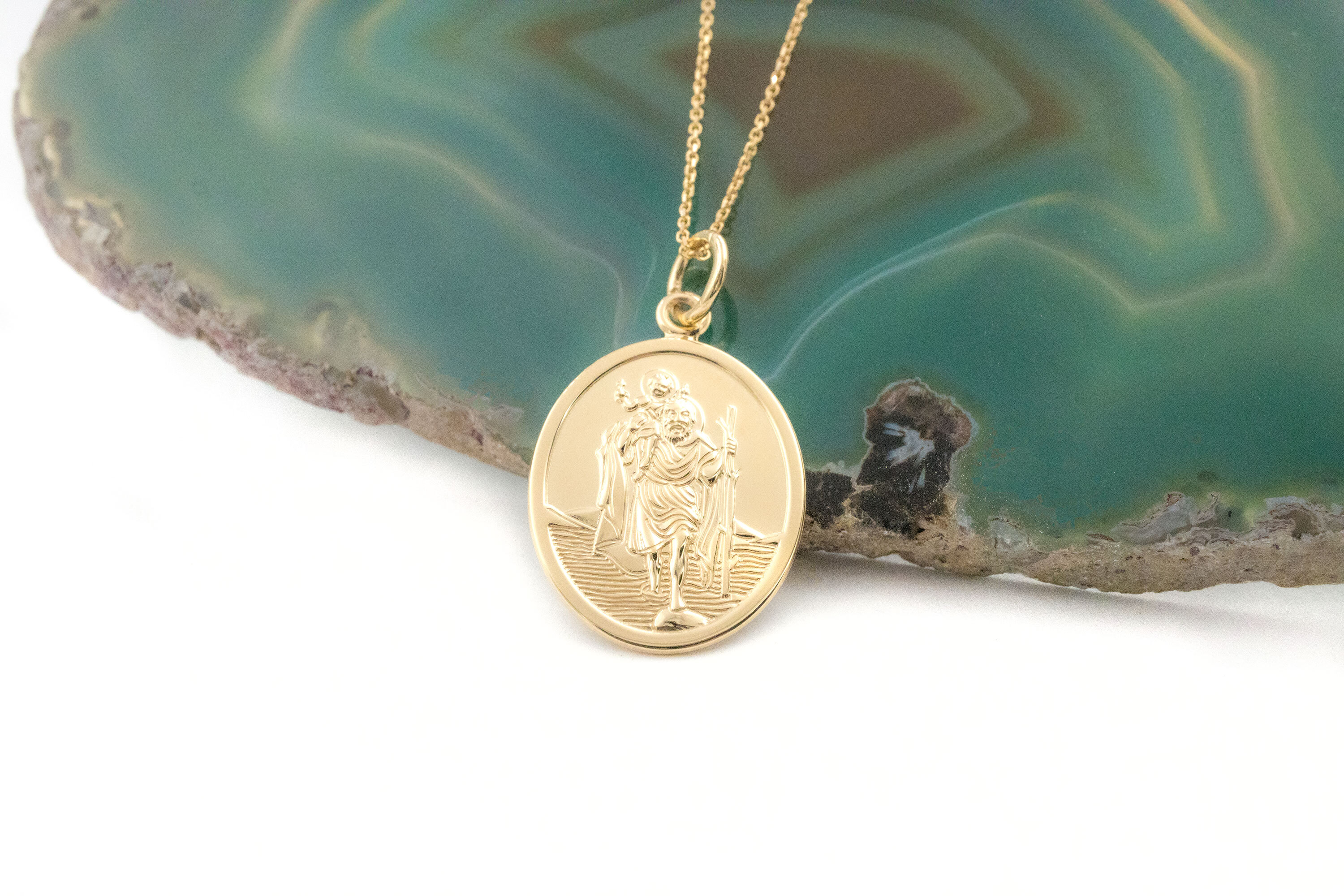 Saint Christopher Medallion Necklace in 14K Yellow Gold - Sam's Club