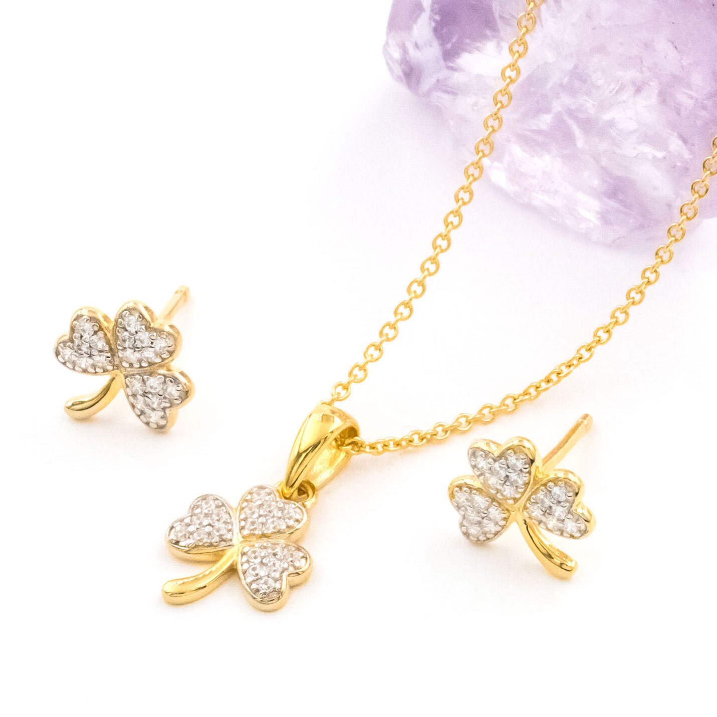 Stud Earring and Necklace Set