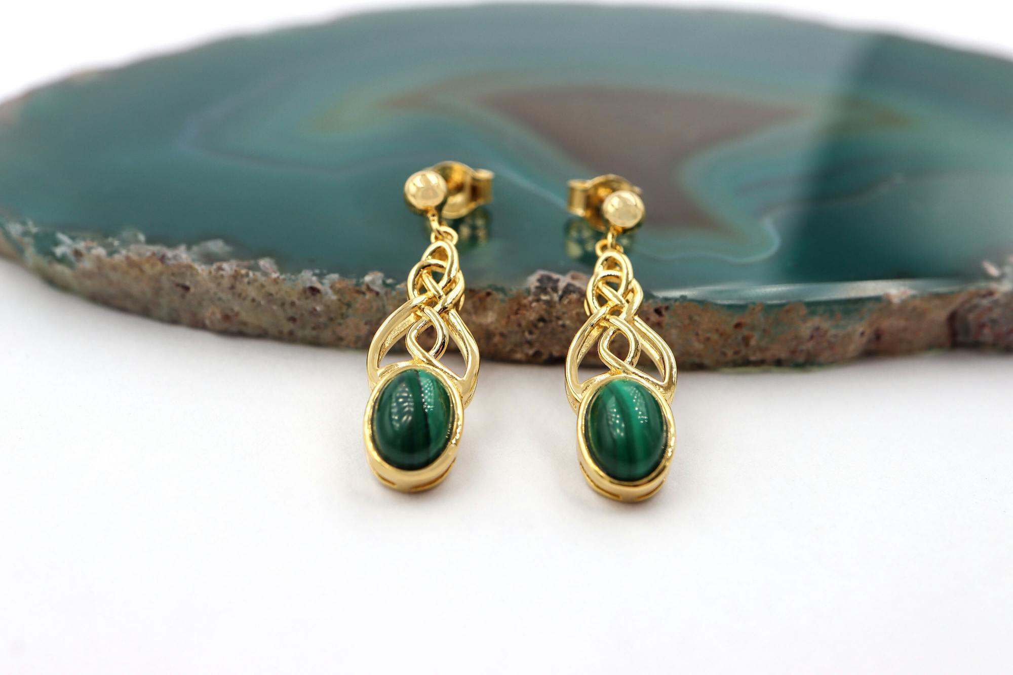 Gold Vermeil Celtic Knot earrings, From Ireland My Irish Jeweler