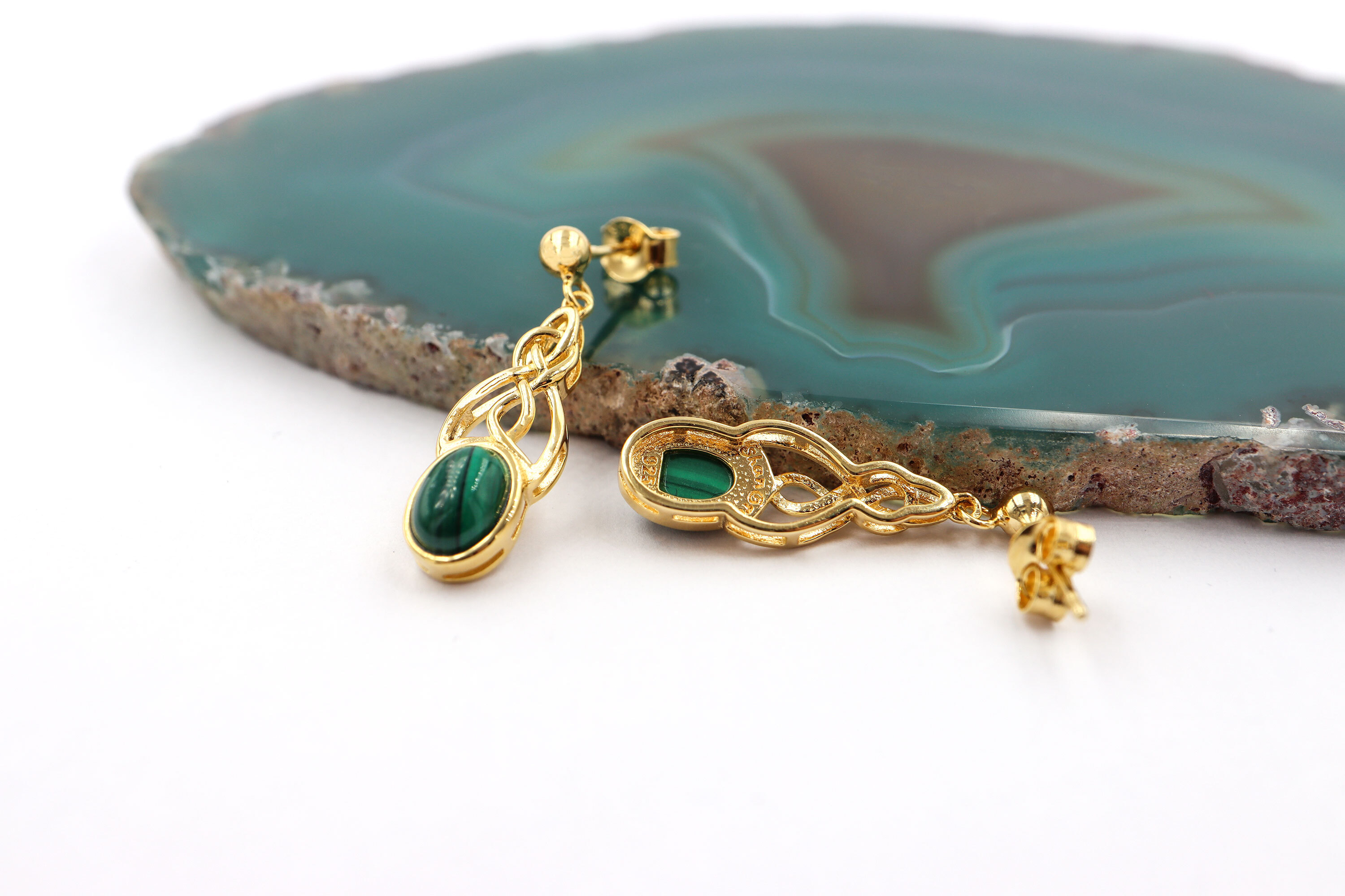 Womens Real Gold Vermeil Celtic Knot Gift Set