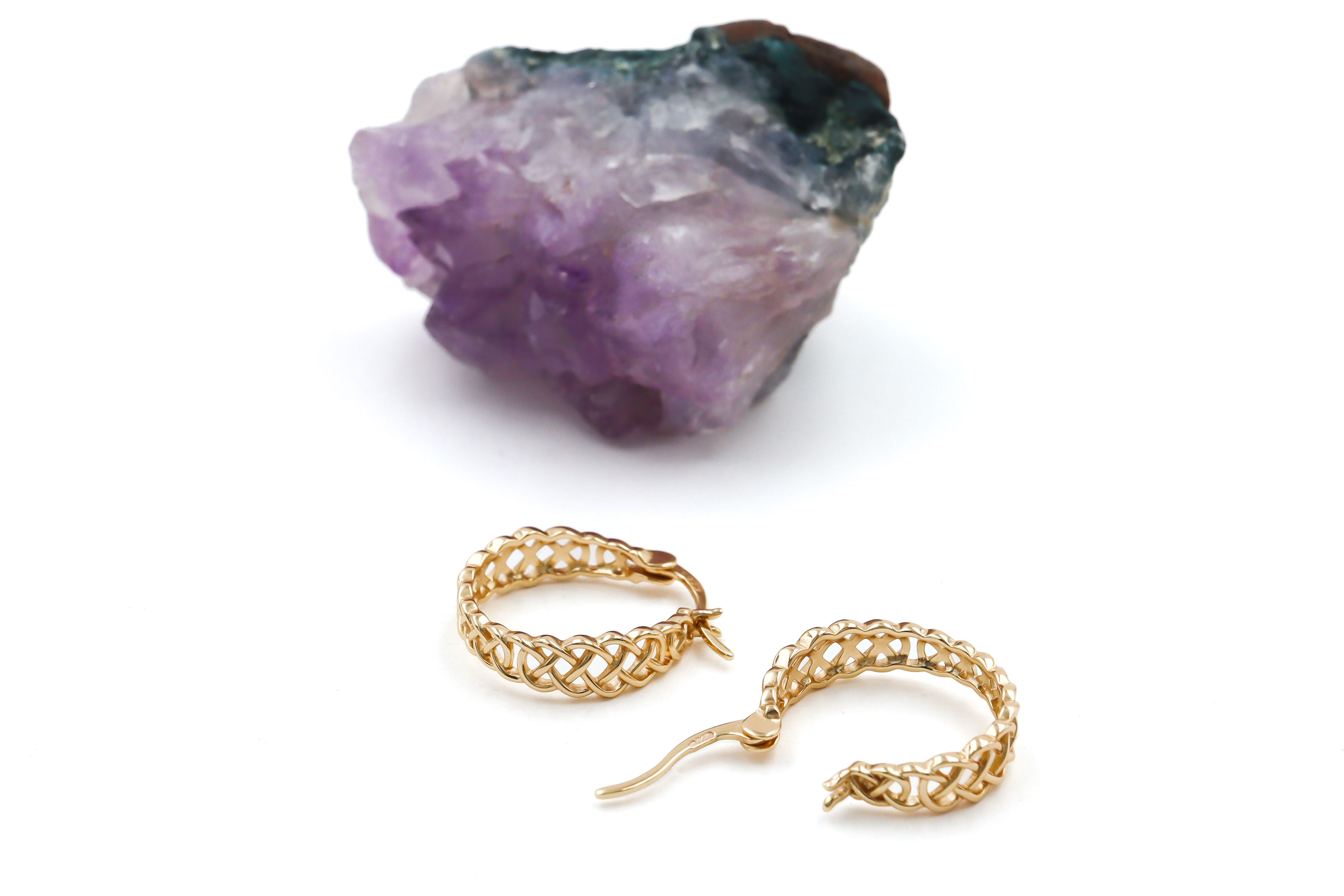 Gorgeous Gold Vermeil Celtic Knot Earrings With a Polished Finish For Women