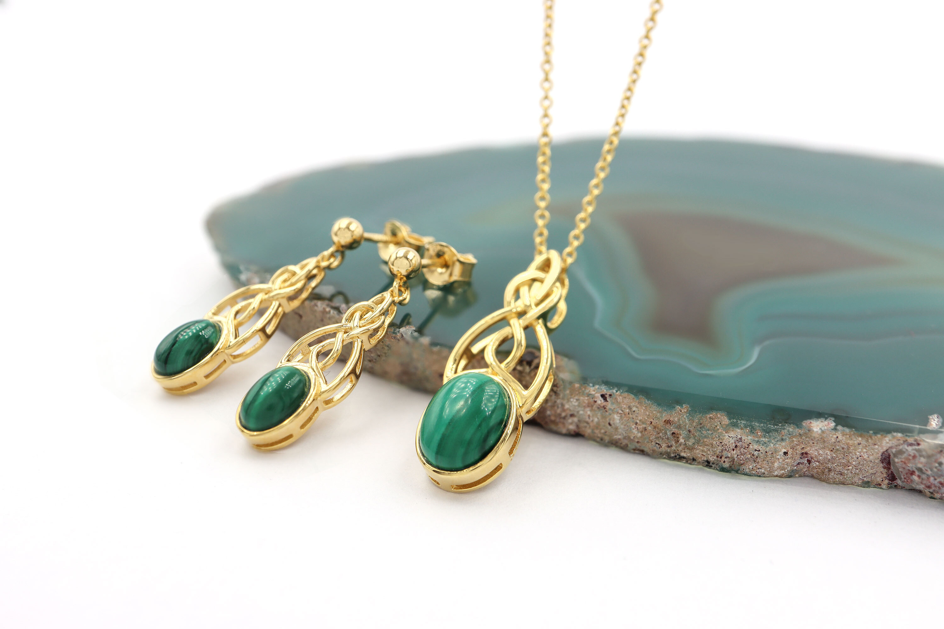 Real Gold Vermeil Celtic Knot Necklace For Women