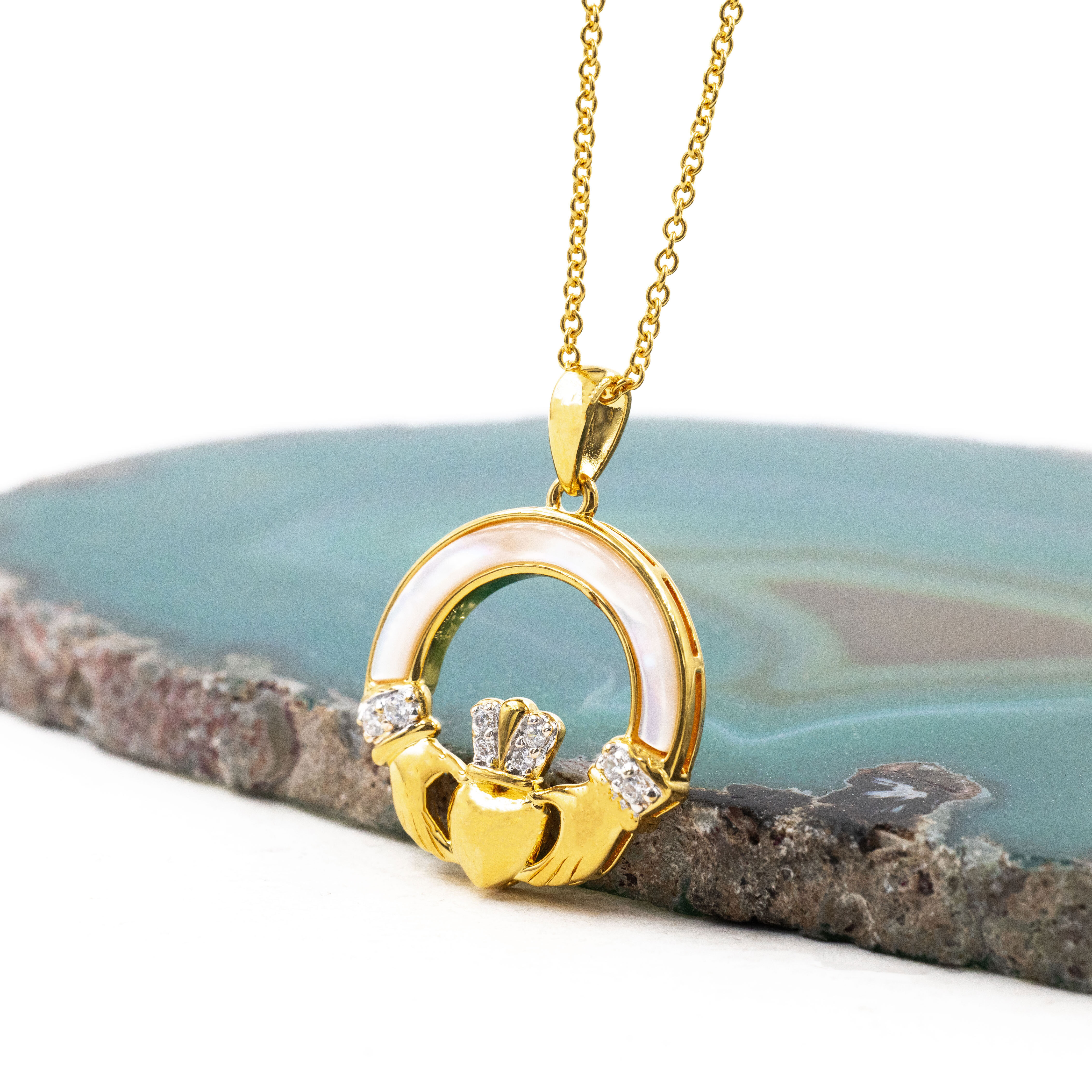 Gold Vermeil Claddagh Necklace