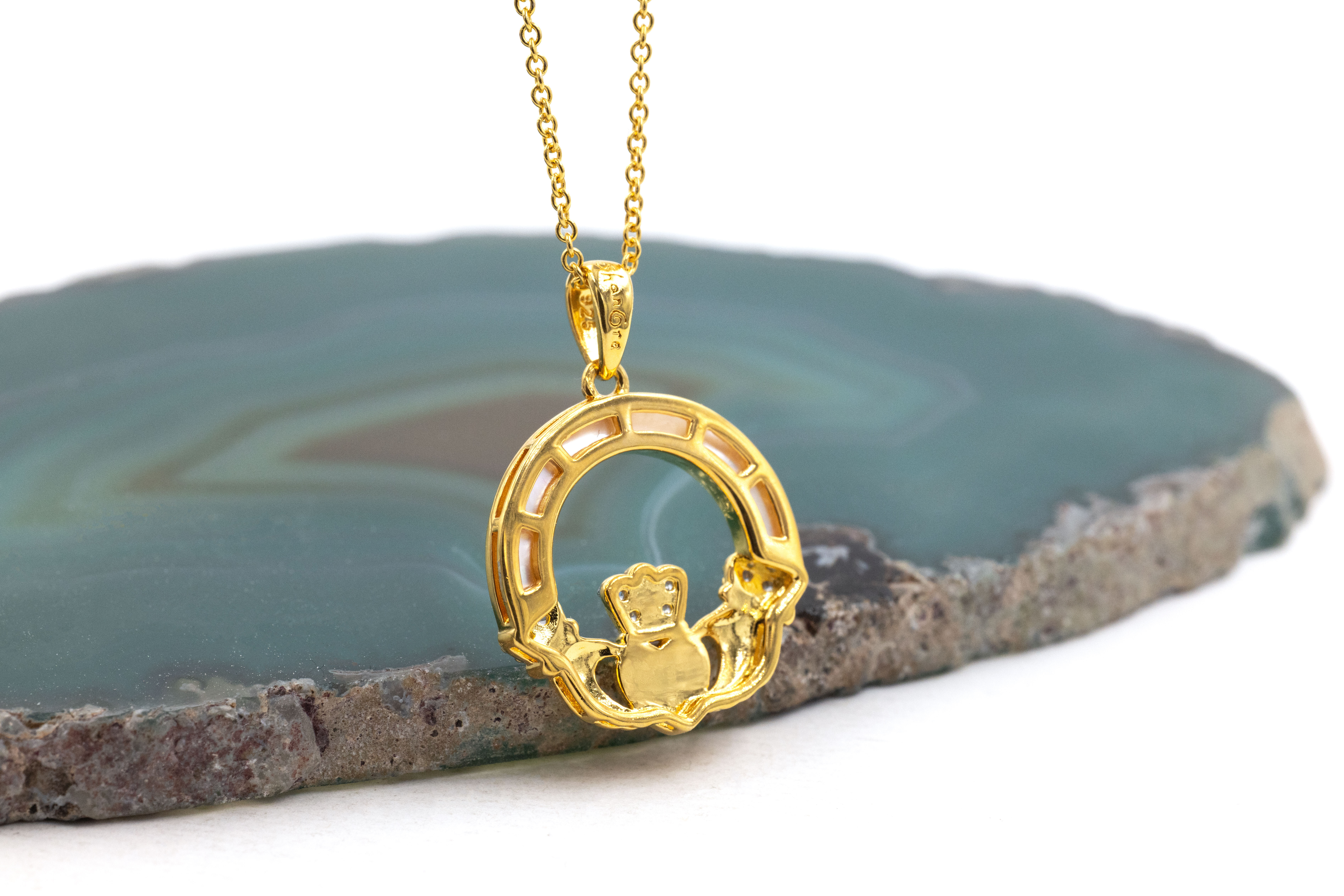 Genuine Gold Vermeil Claddagh Necklace