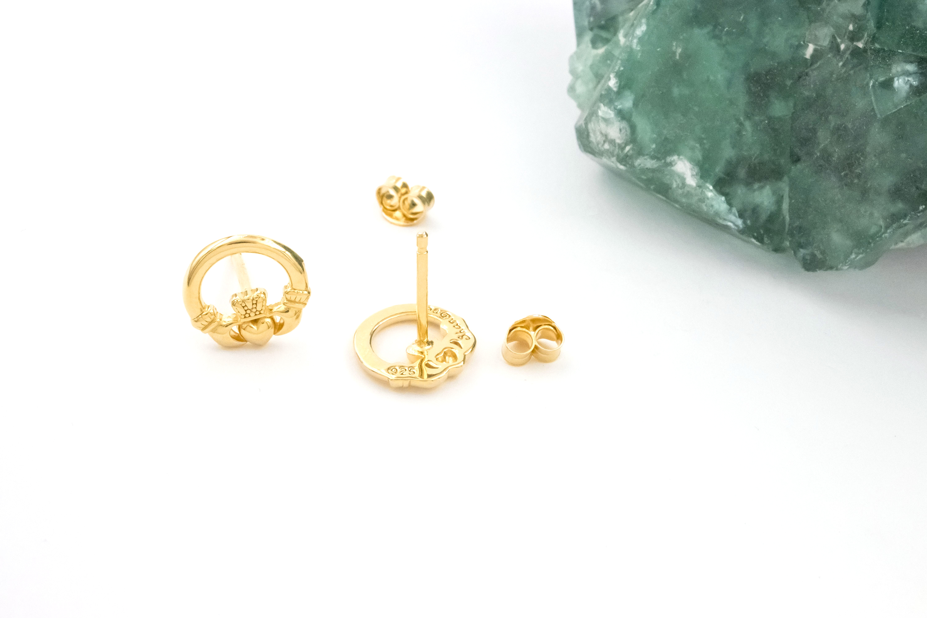 Womens Gold Vermeil Claddagh Gift Set