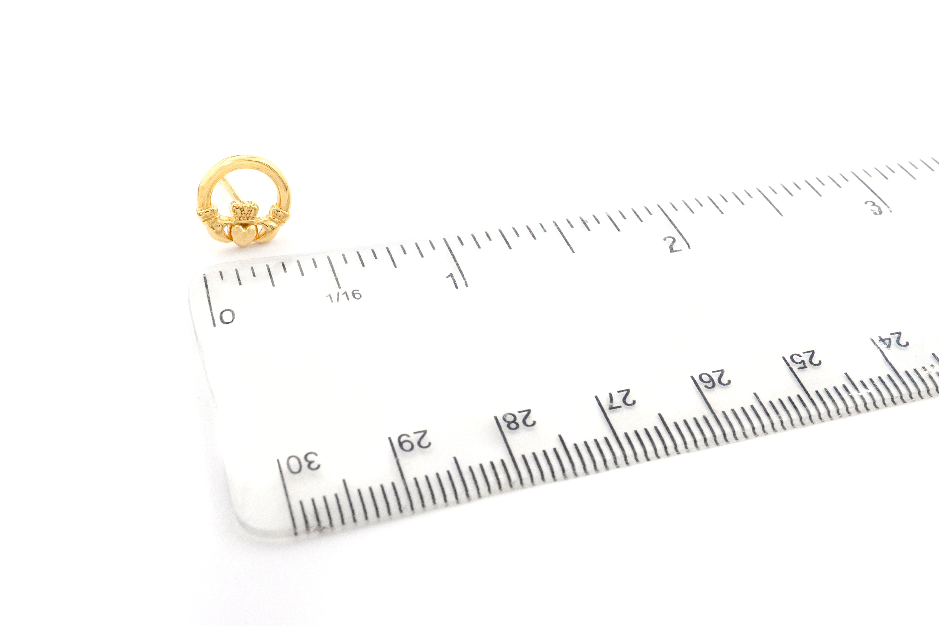 Womens Gold Vermeil Claddagh Gift Set. Picture For Scale.