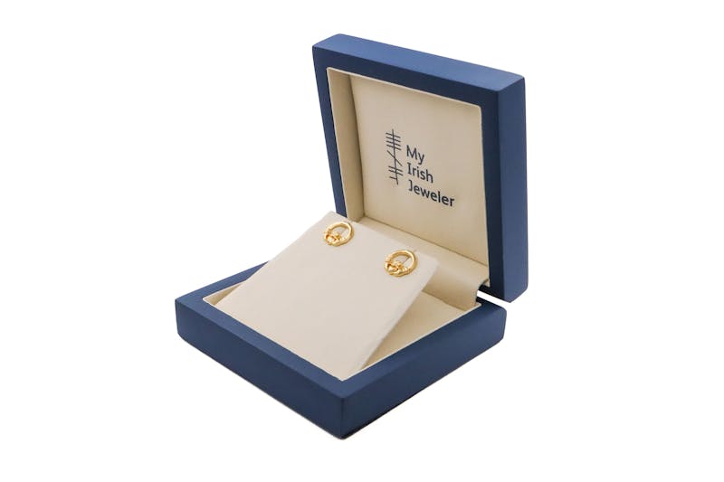 Authentic 14K Gold Vermeil Claddagh Gift Set For Women. In Luxury Packaging.